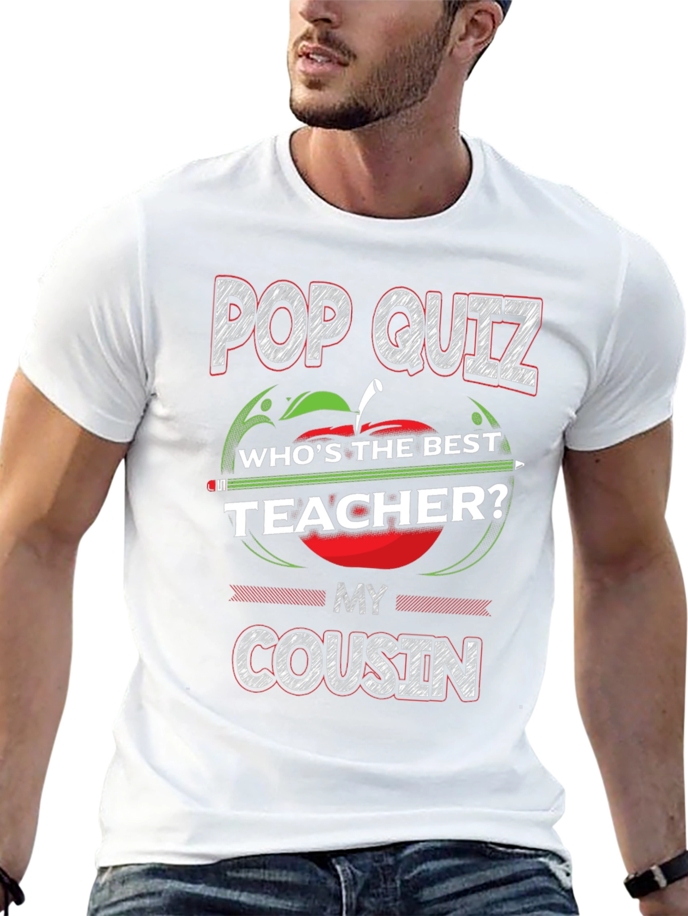 Pop Quiz Best Teacher Cousin T-Shirt