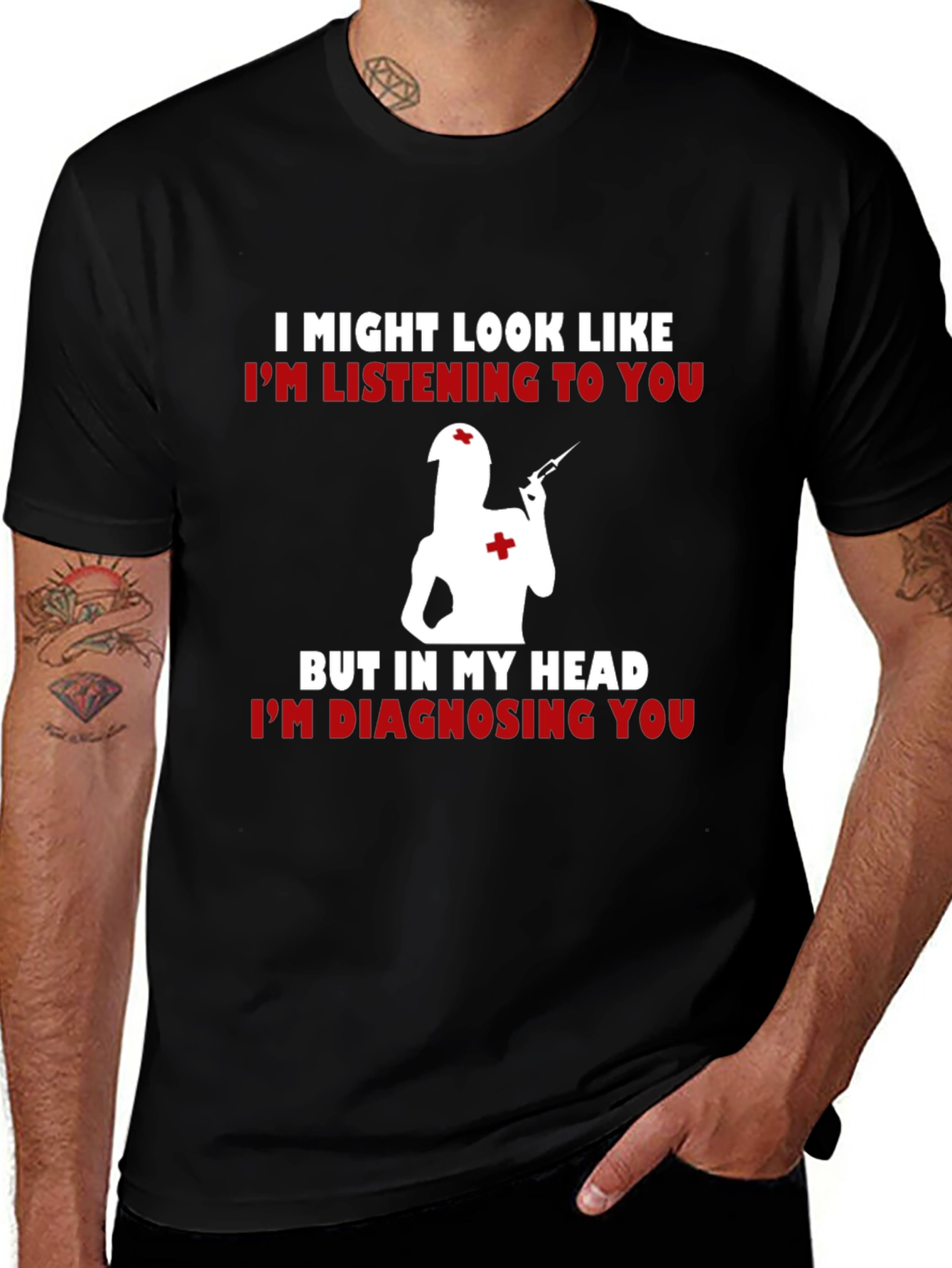 Nurse Diagnosing T-Shirt - Funny Medical Tee
