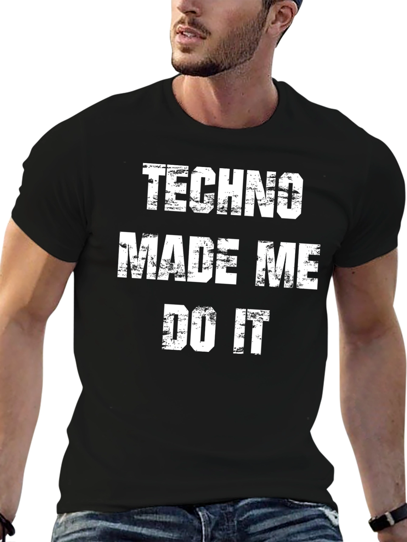 Techno Made Me Do It Black T-Shirt