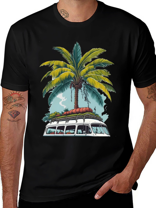 Tropical Van Life T-Shirt - Palm Tree Road Trip