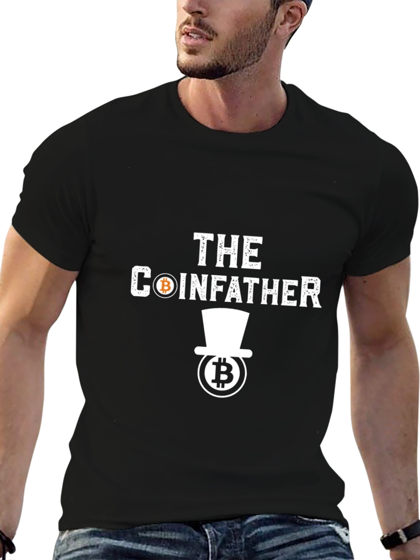 The Coinfather Bitcoin Crypto Black T-Shirt
