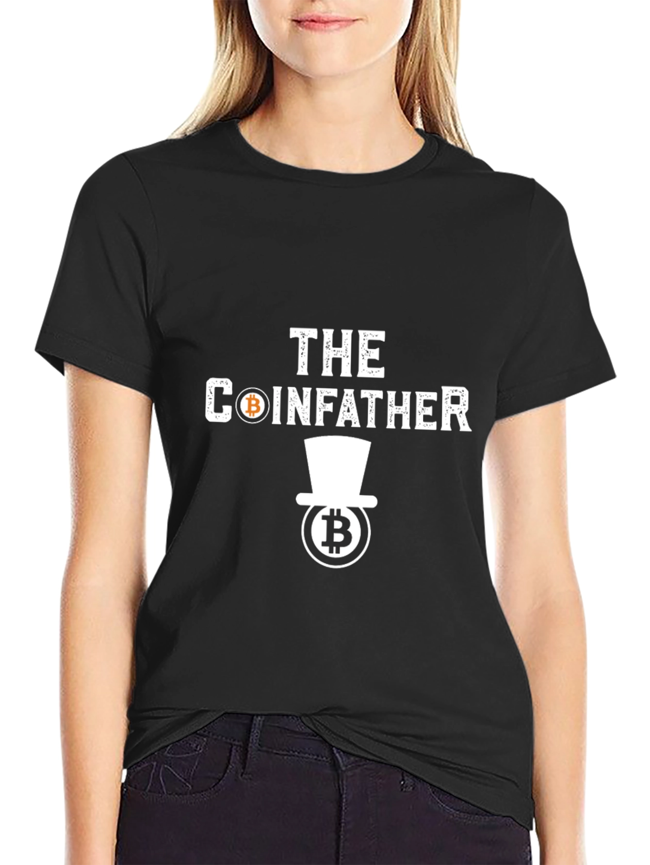 The Coinfather Bitcoin Crypto Black T-Shirt