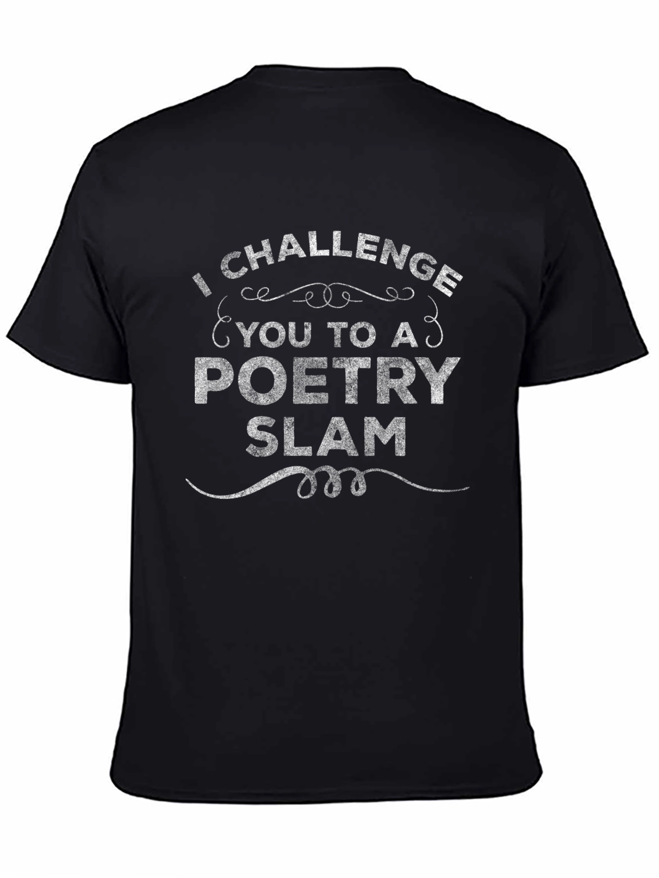 Poetry Slam Challenge T-Shirt - Black Crew Neck