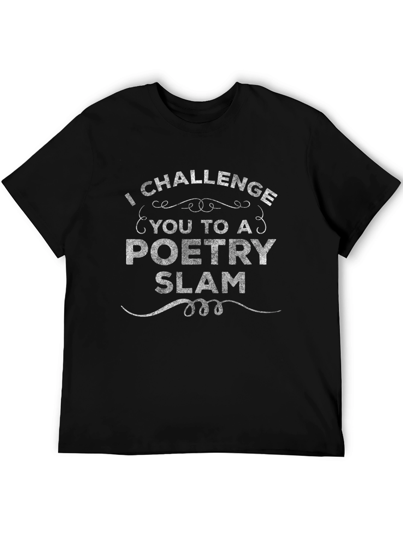 Poetry Slam Challenge T-Shirt - Black Crew Neck