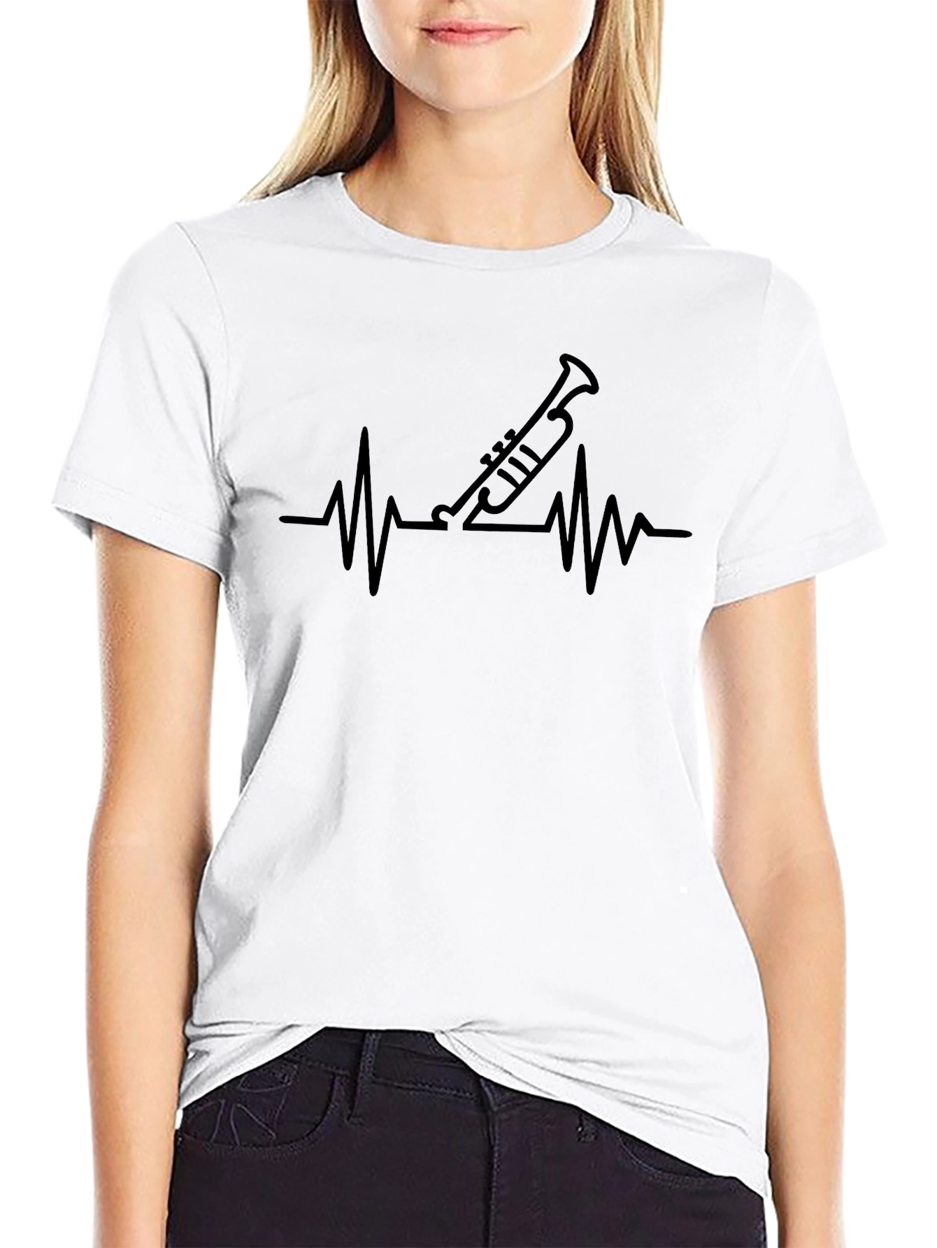 Trumpet Heartbeat T-Shirt - Musician Tee