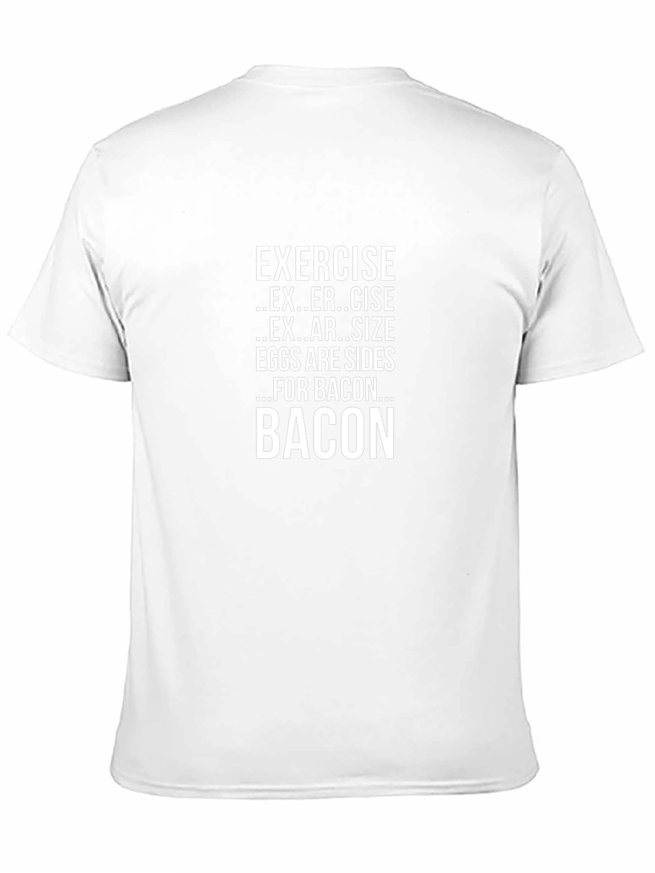 Funny Exercise for Bacon T-Shirt - Black