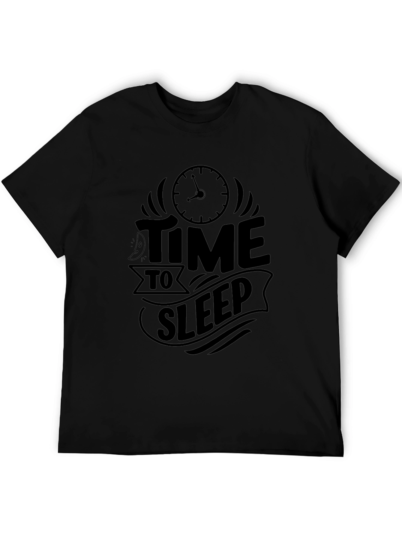 Time to Sleep Graphic T-Shirt - Black