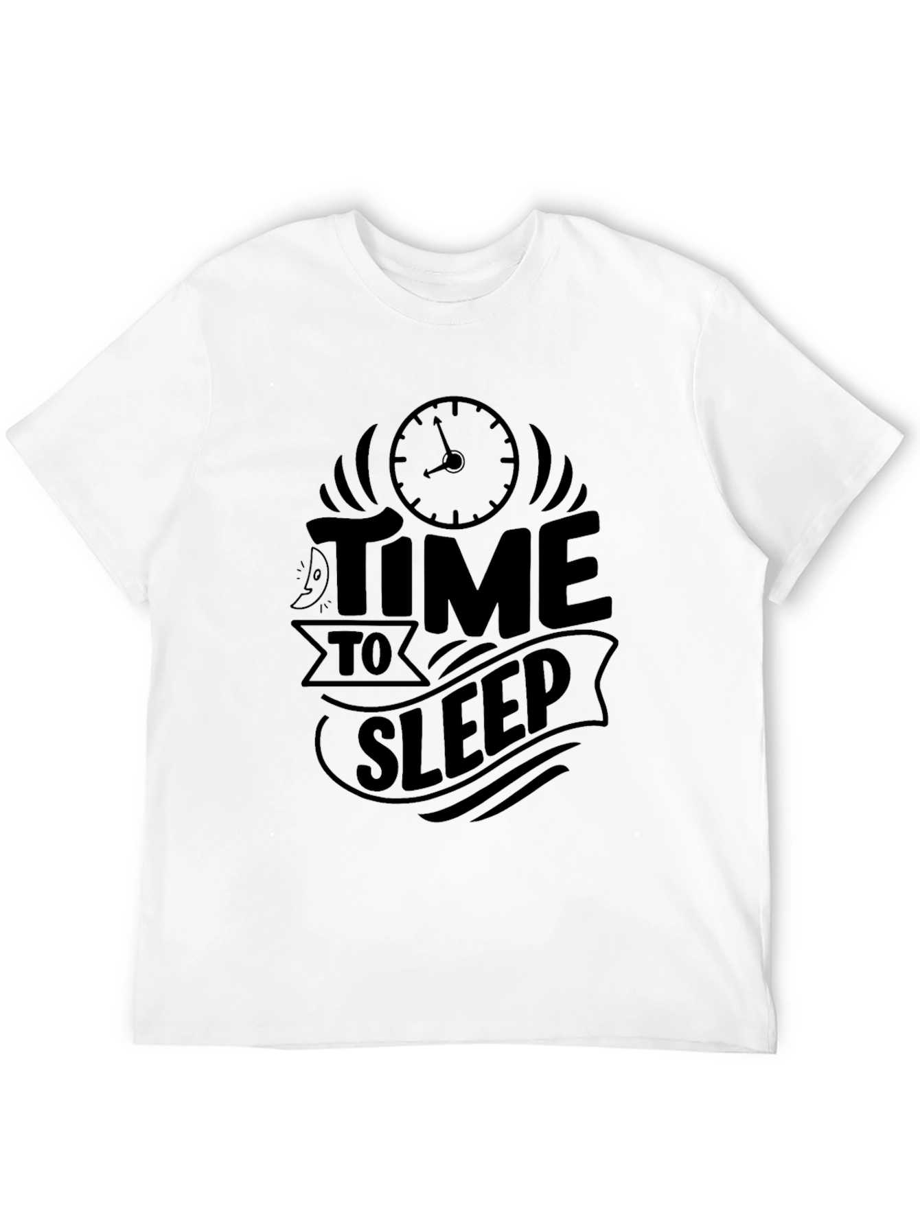 Time to Sleep Graphic T-Shirt - Black