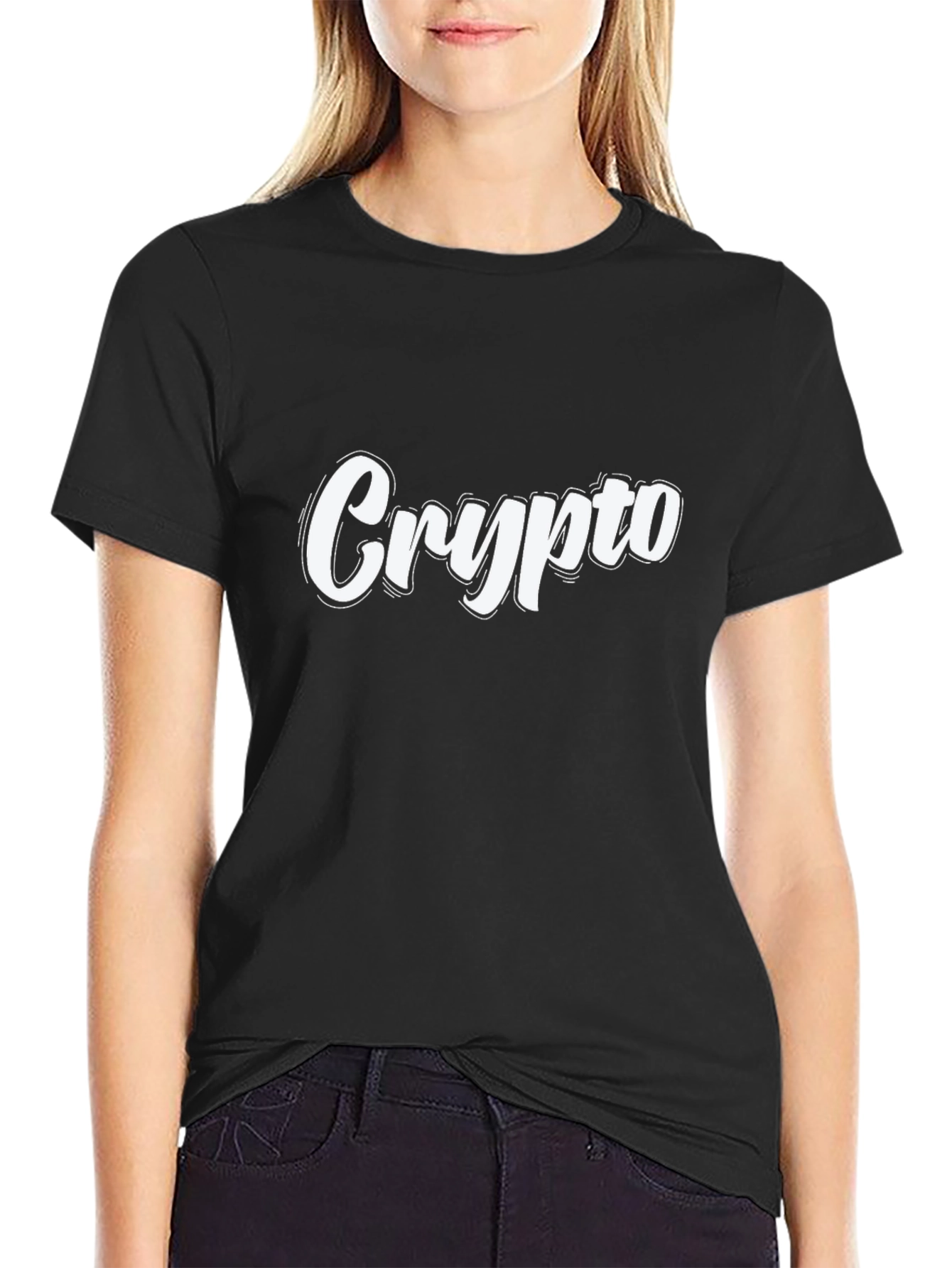 Crypto Black T-Shirt - Casual Graphic Tee