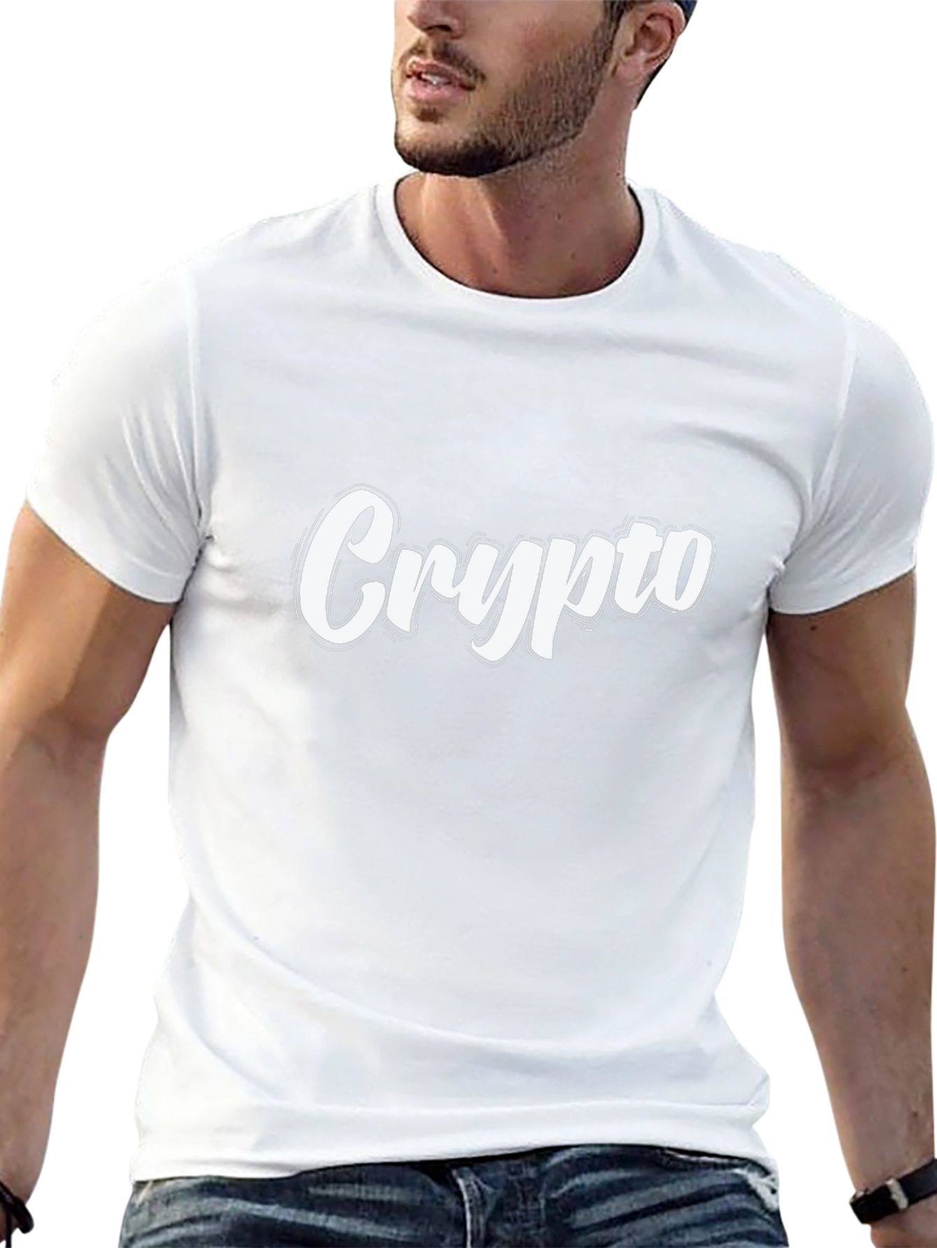 Crypto Black T-Shirt - Casual Graphic Tee
