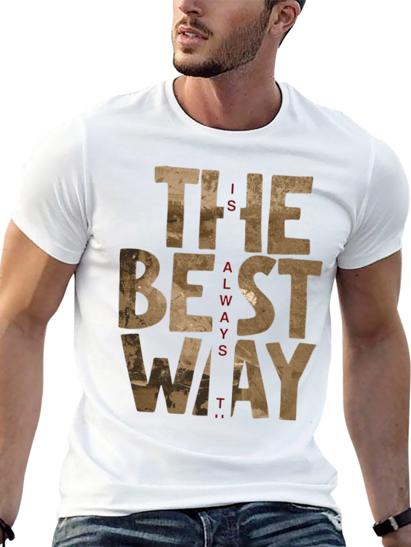 The Best Way Graphic Tee - Black Cotton T-Shirt