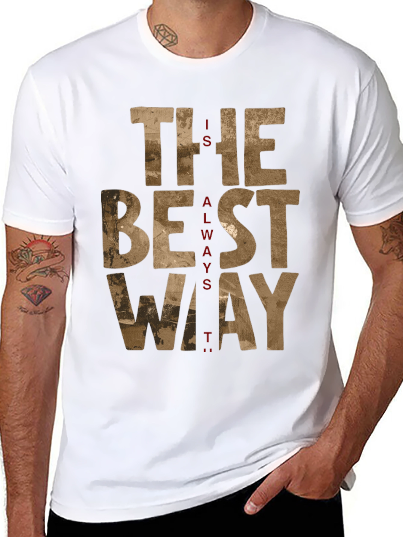 The Best Way Graphic Tee - Black Cotton T-Shirt