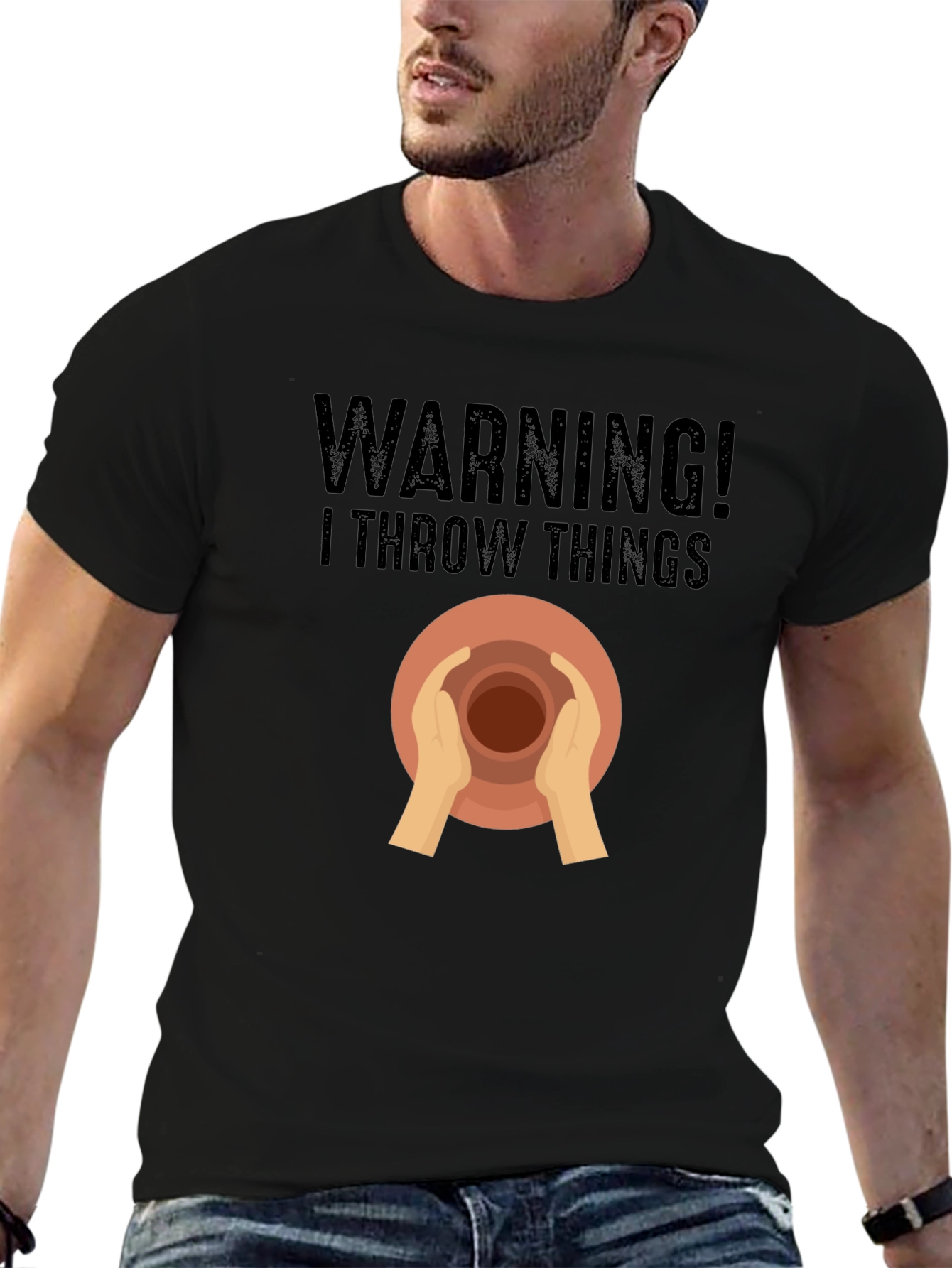 Warning I Throw Things Pottery T-Shirt