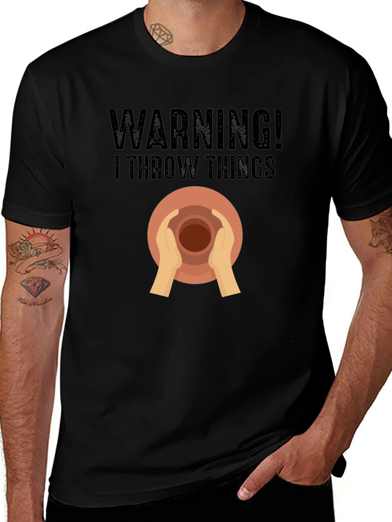 Warning I Throw Things Pottery T-Shirt