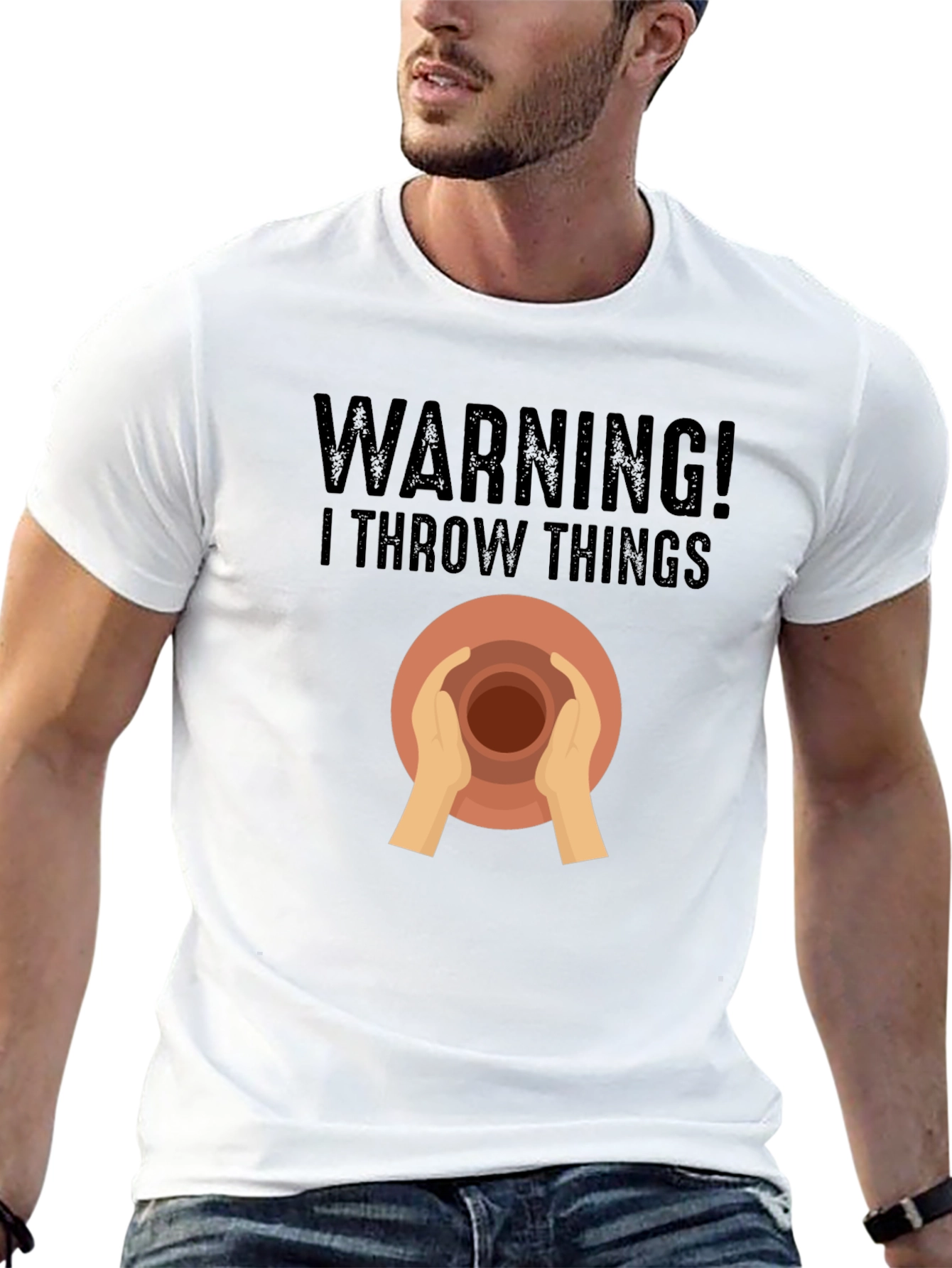 Warning I Throw Things Pottery T-Shirt