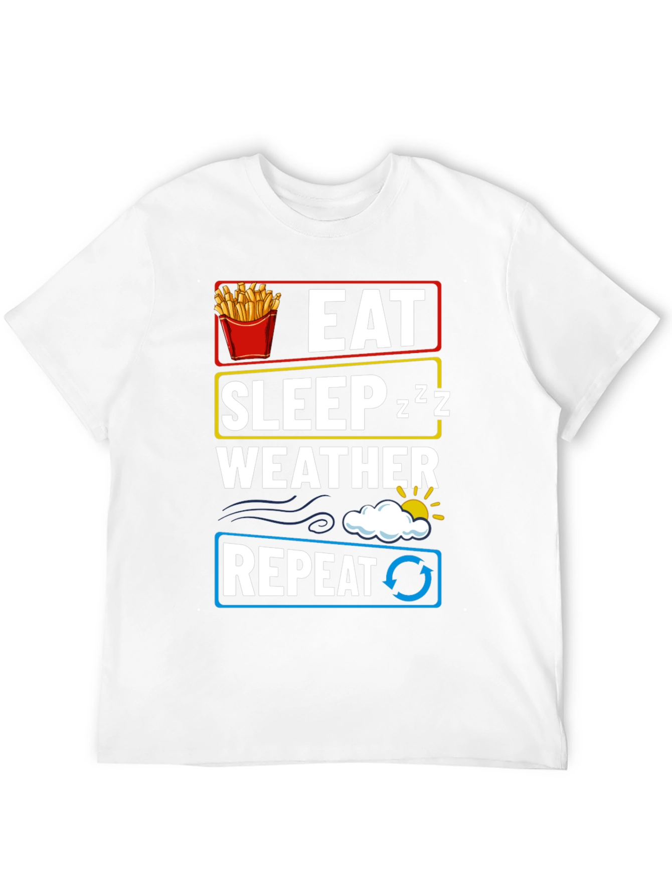 Eat Sleep Weather Repeat Graphic T-Shirt