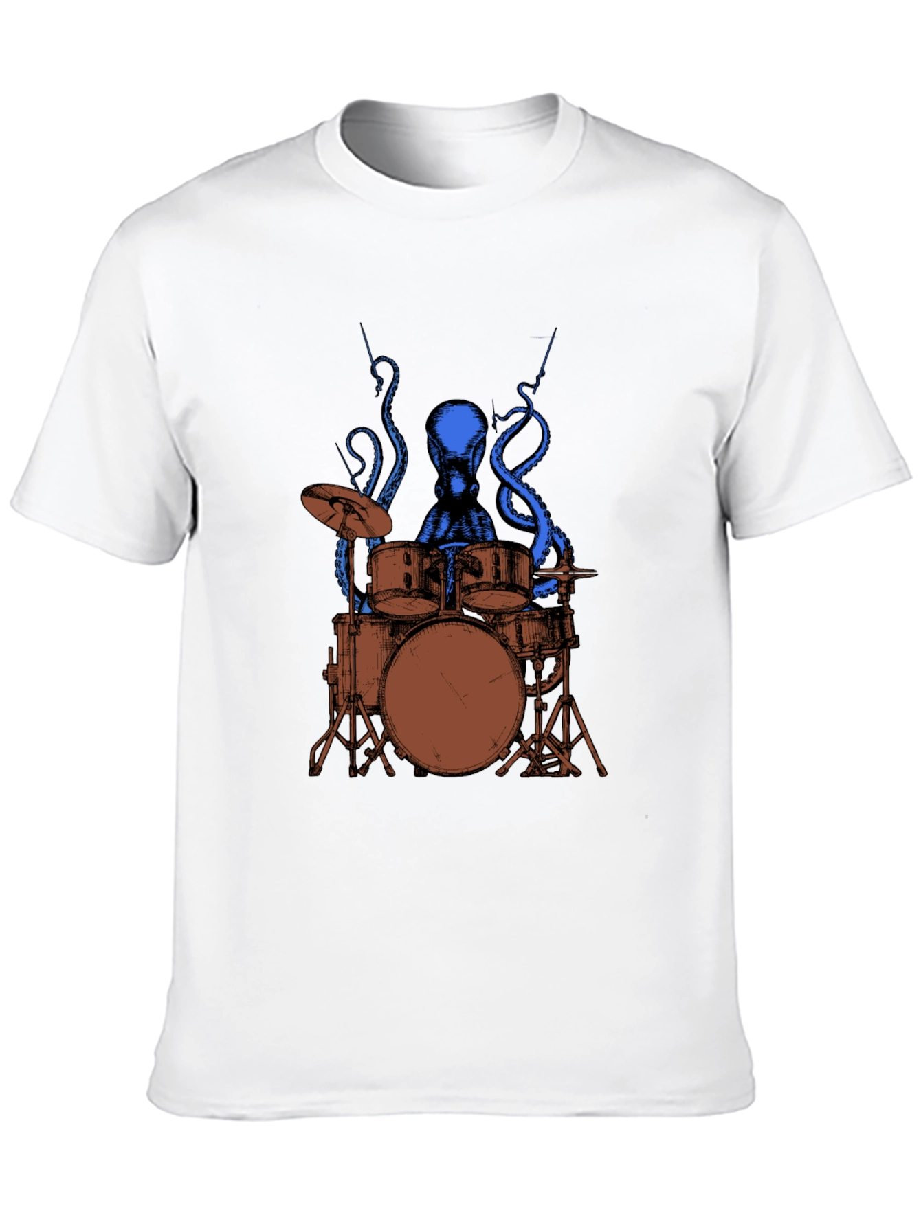 Octopus Drummer Graphic T-Shirt - Rock Out in Style!