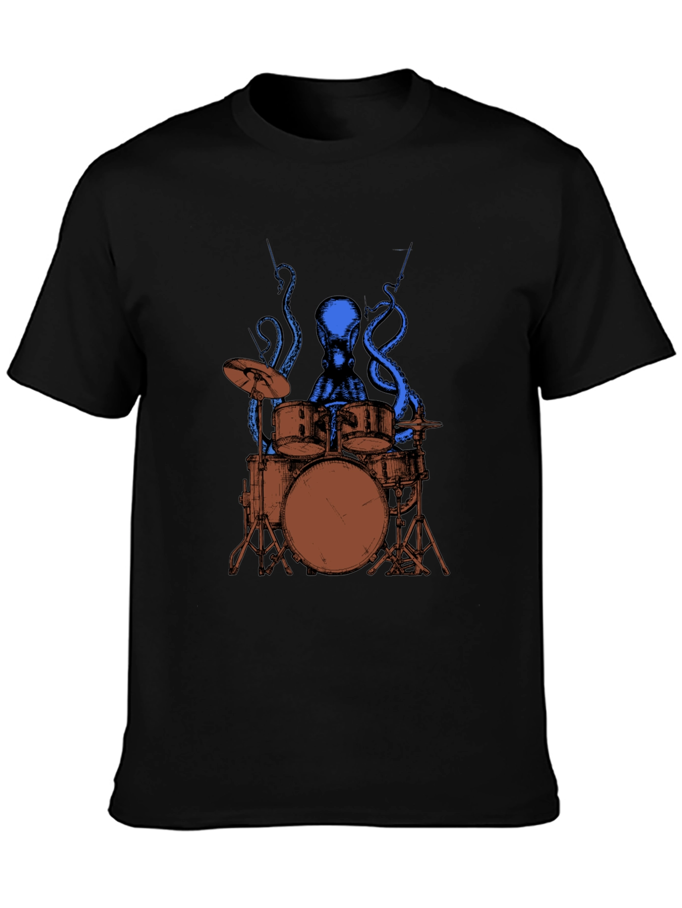 Octopus Drummer Graphic T-Shirt - Rock Out in Style!