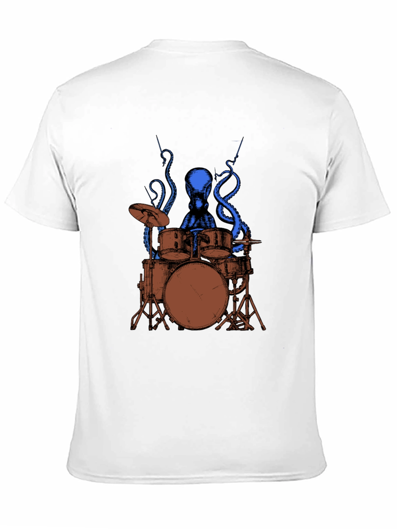 Octopus Drummer Graphic T-Shirt - Rock Out in Style!
