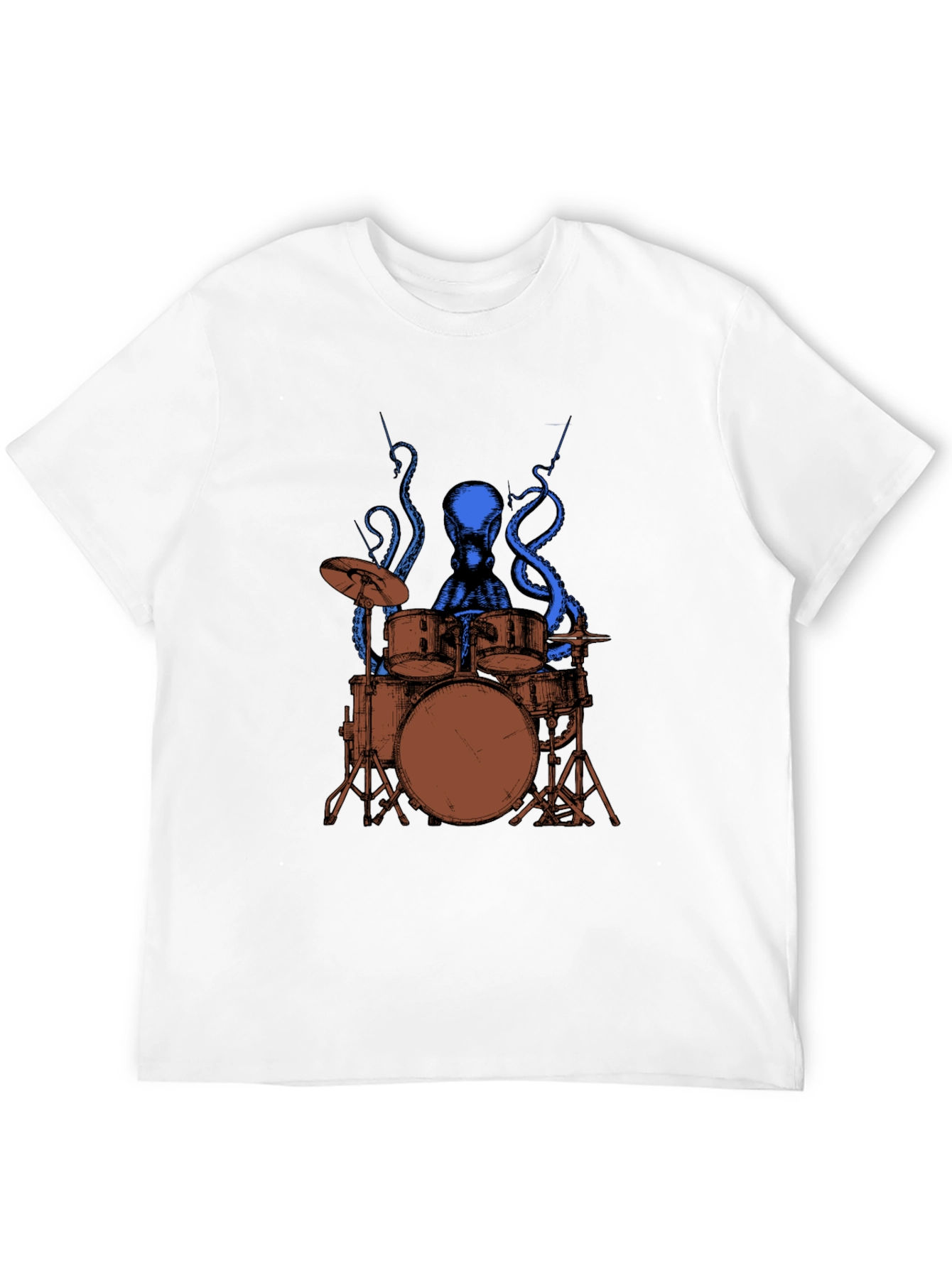 Octopus Drummer Graphic T-Shirt - Rock Out in Style!