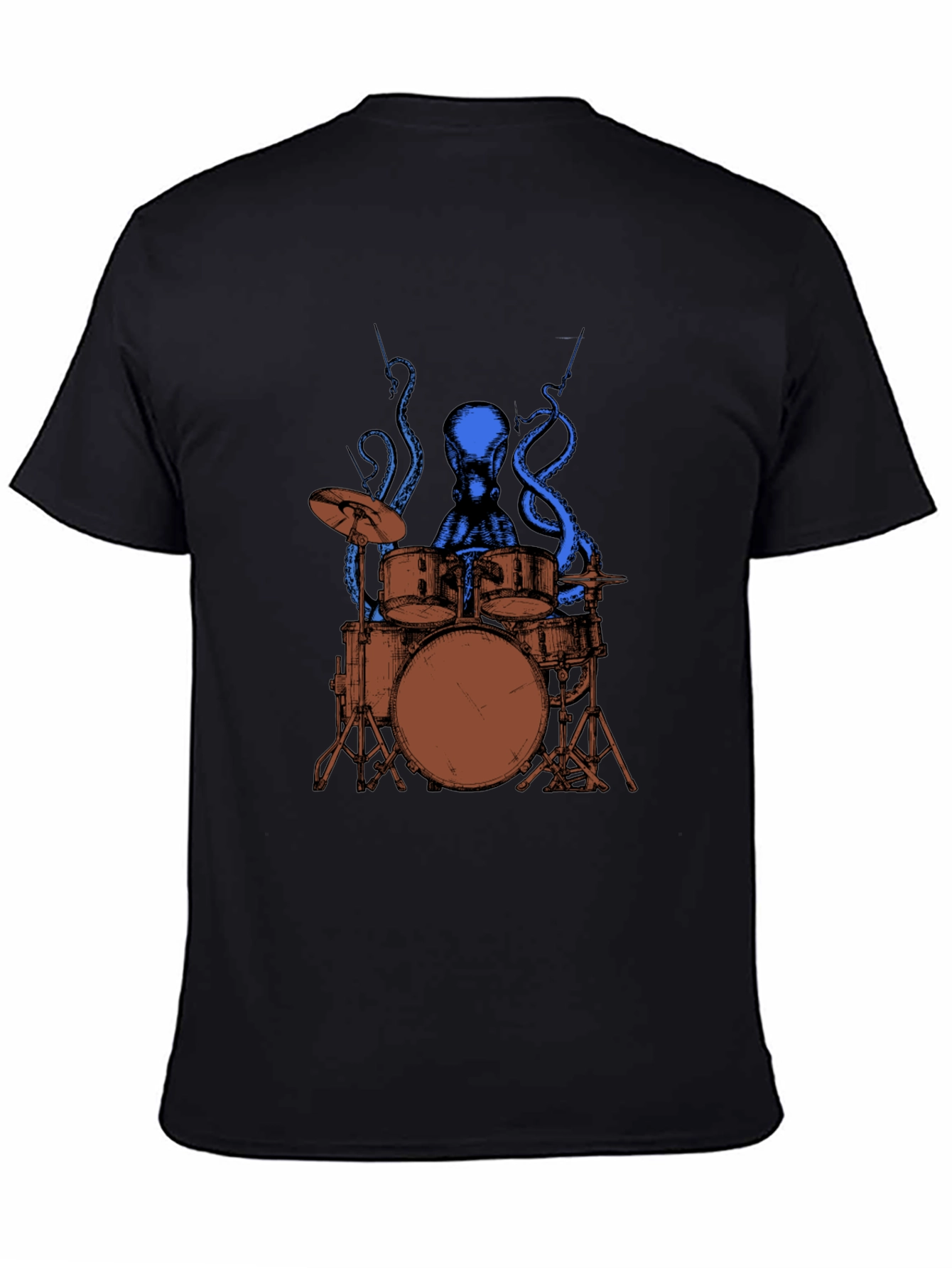 Octopus Drummer Graphic T-Shirt - Rock Out in Style!