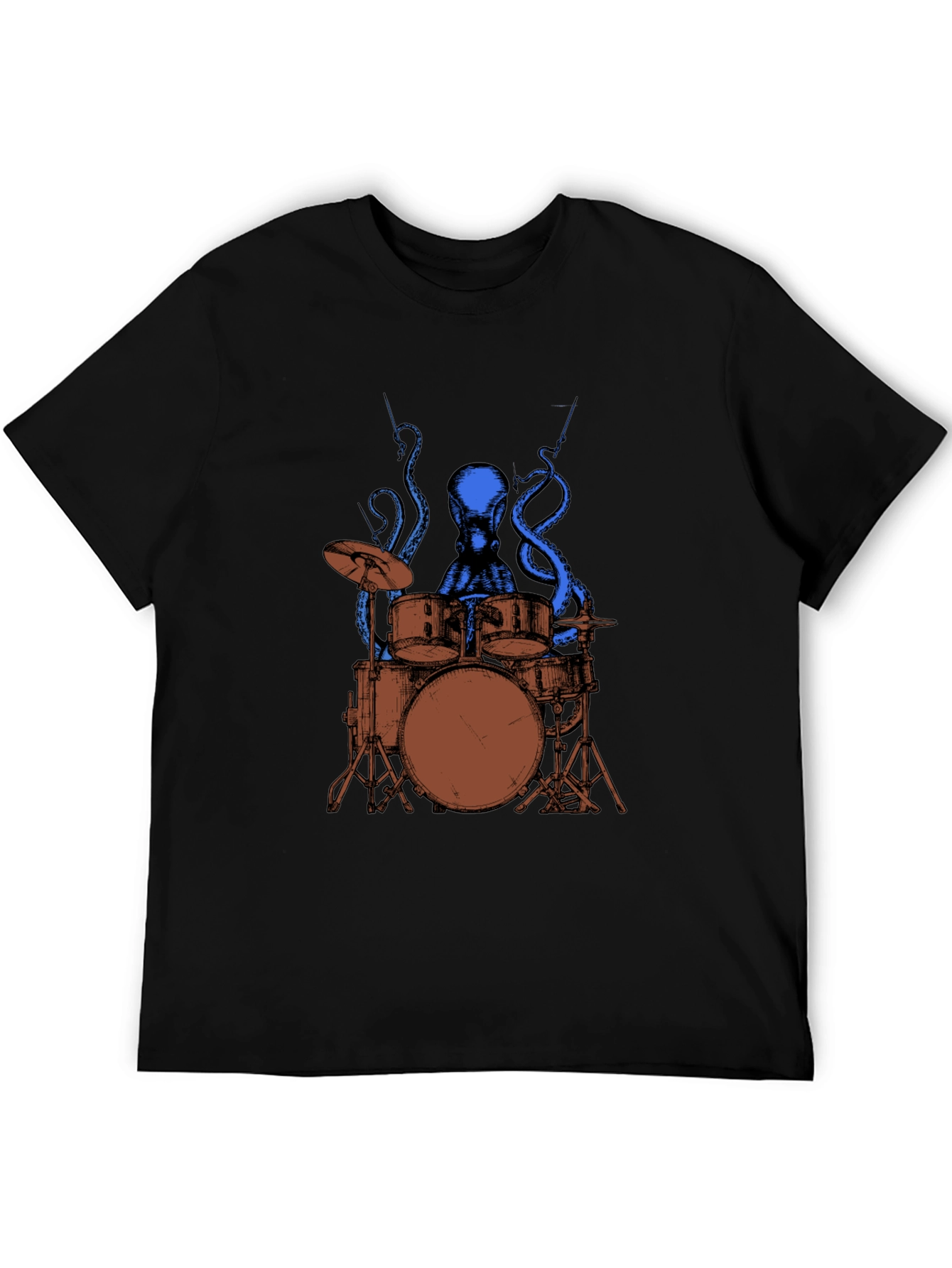 Octopus Drummer Graphic T-Shirt - Rock Out in Style!