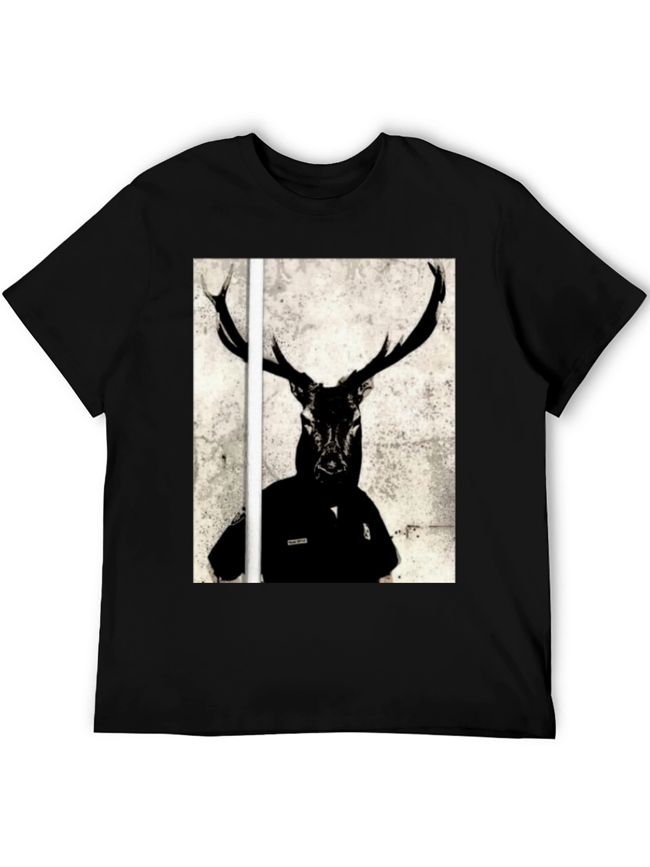 Deer Graphic T-Shirt - Mens Black Tee