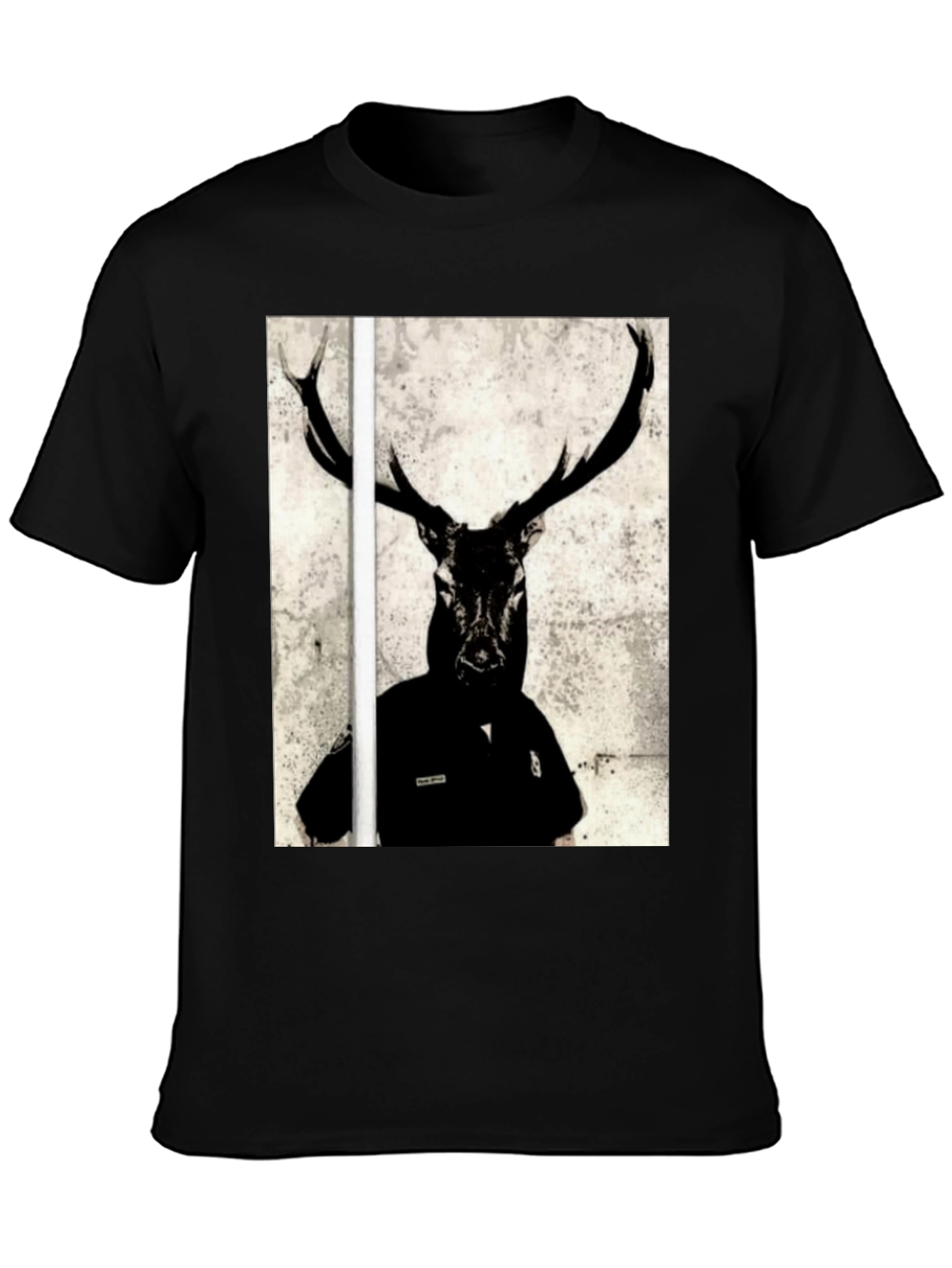 Deer Graphic T-Shirt - Mens Black Tee