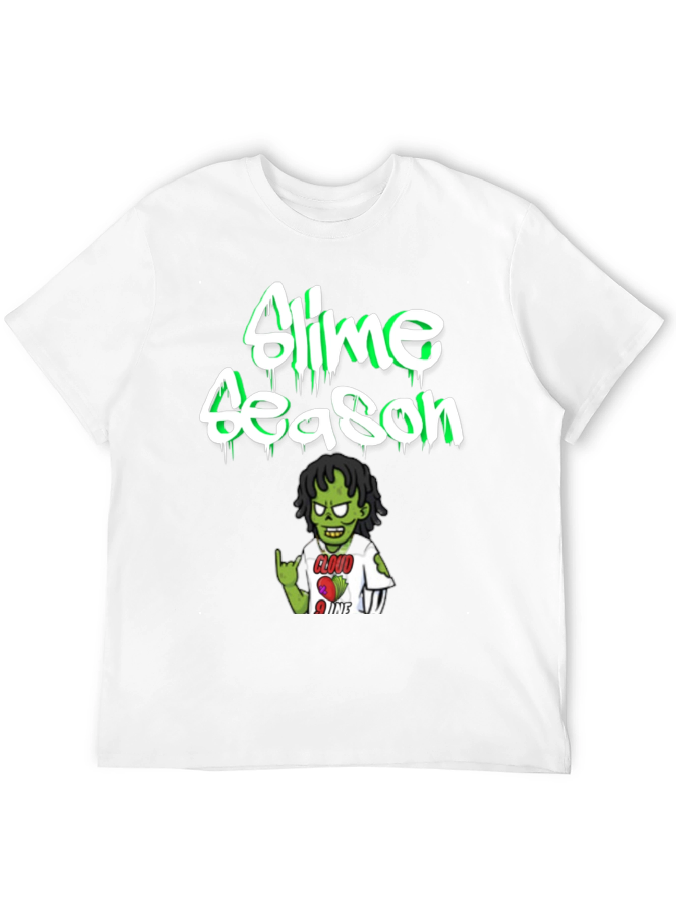 Slime Season Graphic Print Black T-Shirt