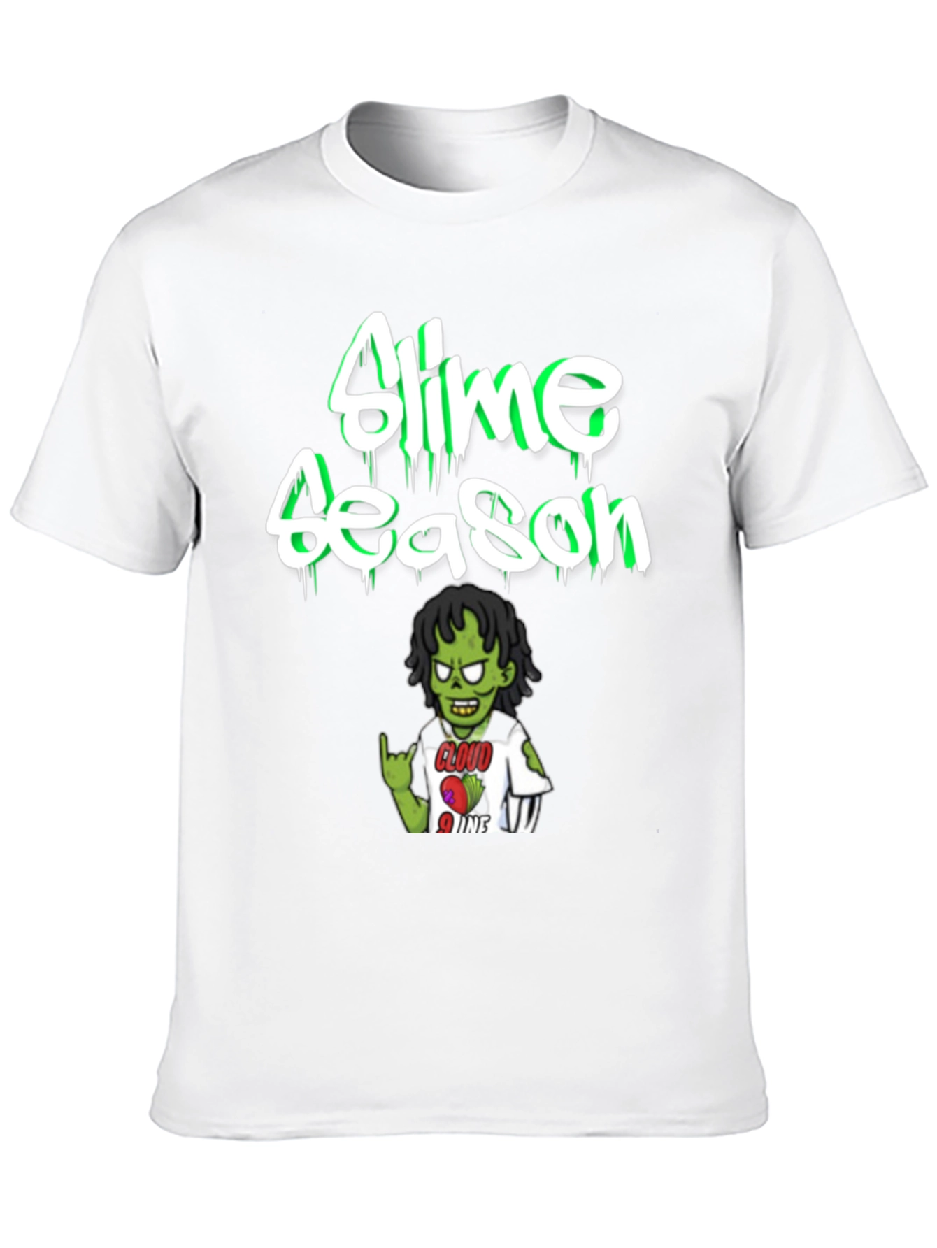 Slime Season Graphic Print Black T-Shirt
