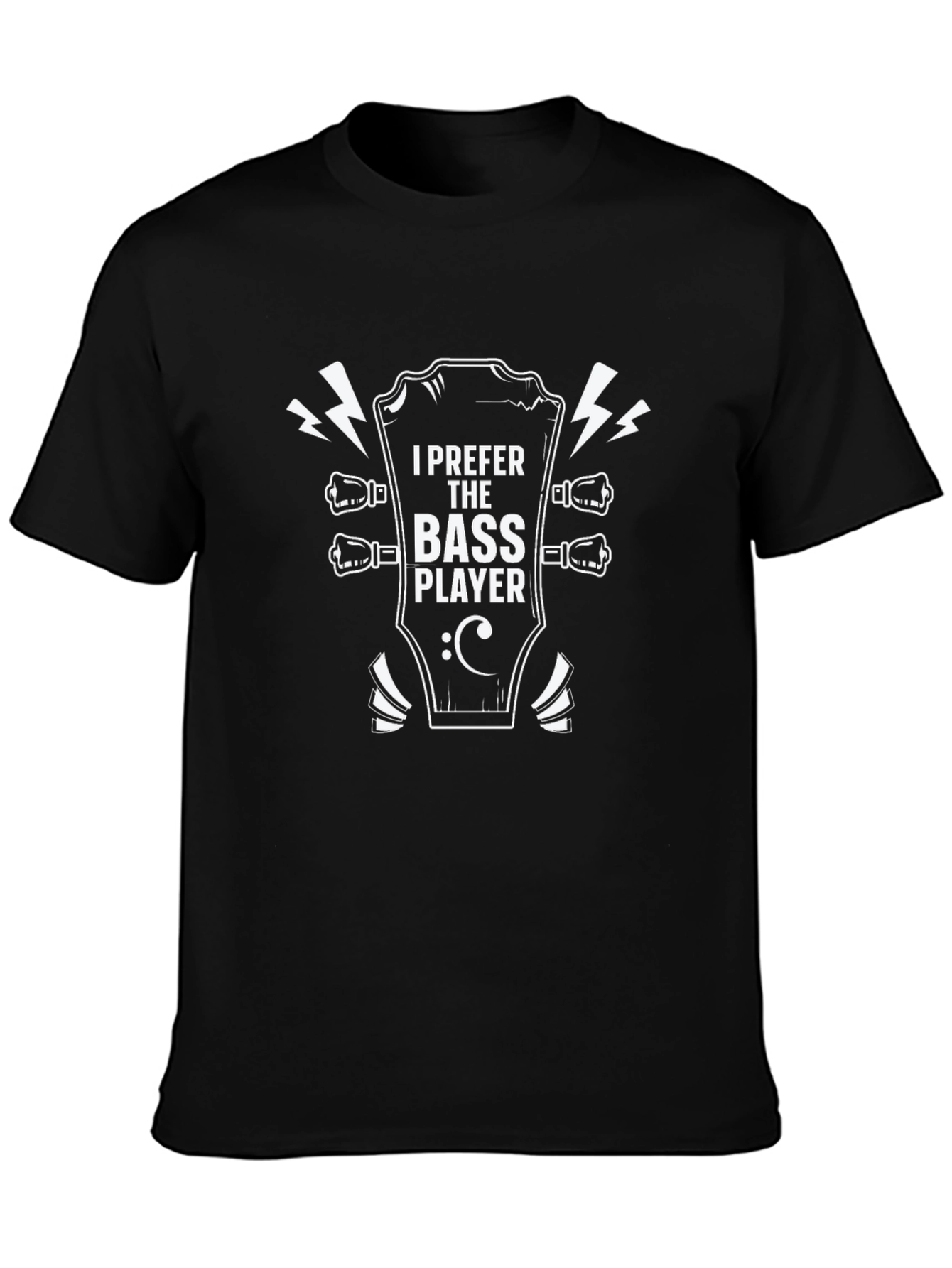I Prefer The Bass Player Black T-Shirt