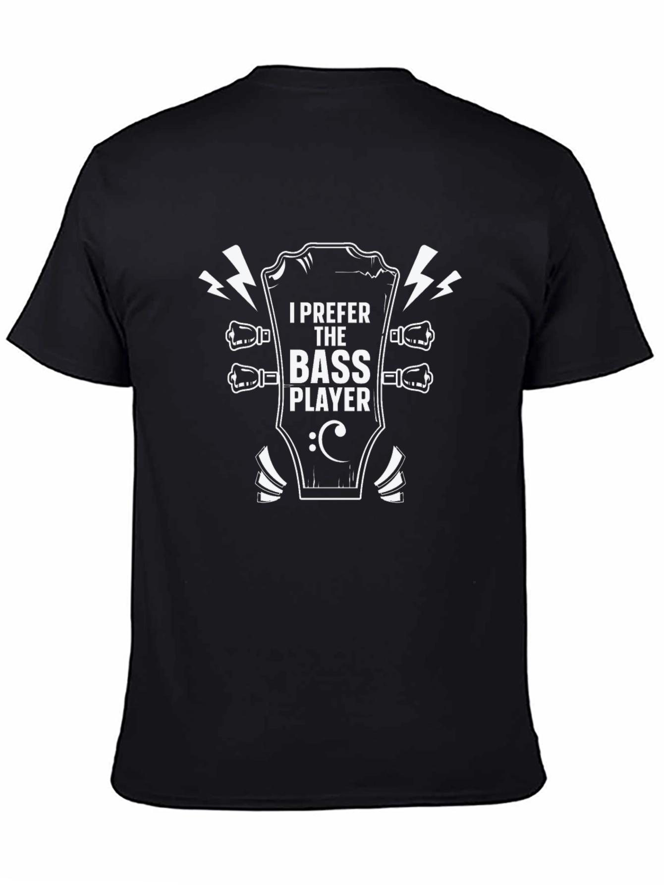 I Prefer The Bass Player Black T-Shirt