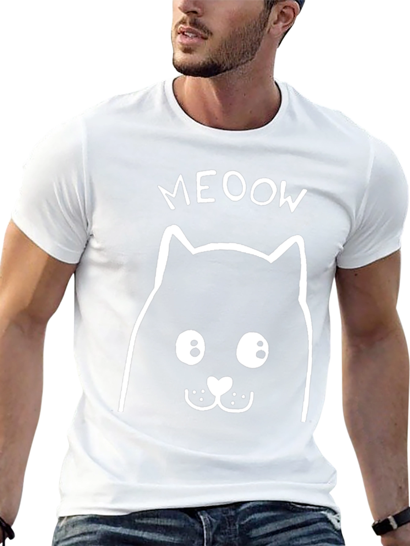 Meoow Cat Graphic T-Shirt