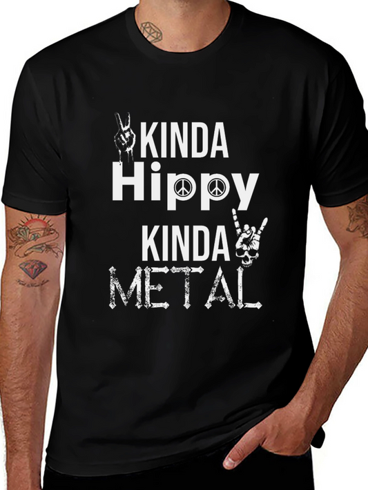 Kinda Hippy Kinda Metal Graphic T-Shirt
