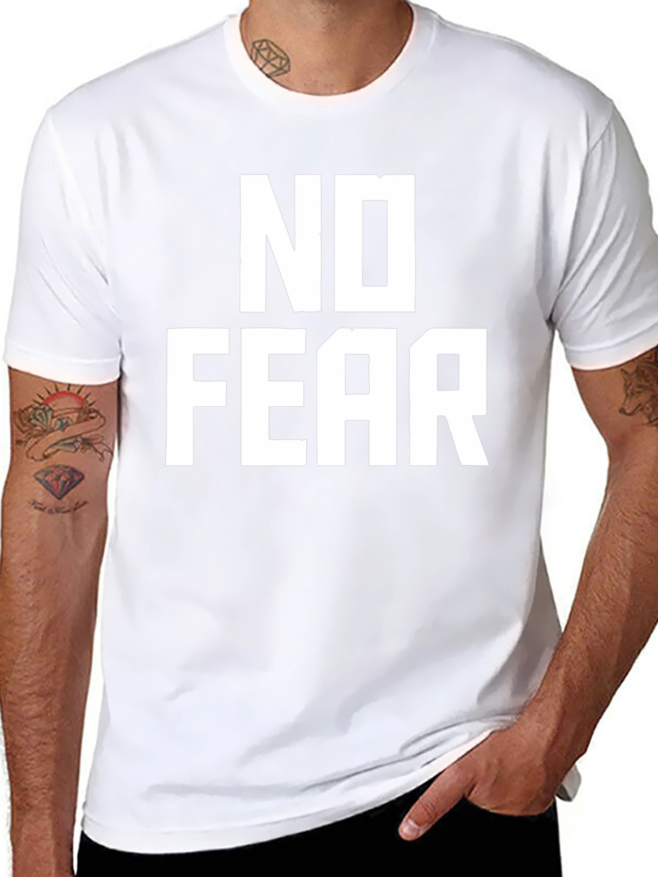 No Fear Graphic Print Black T-Shirt