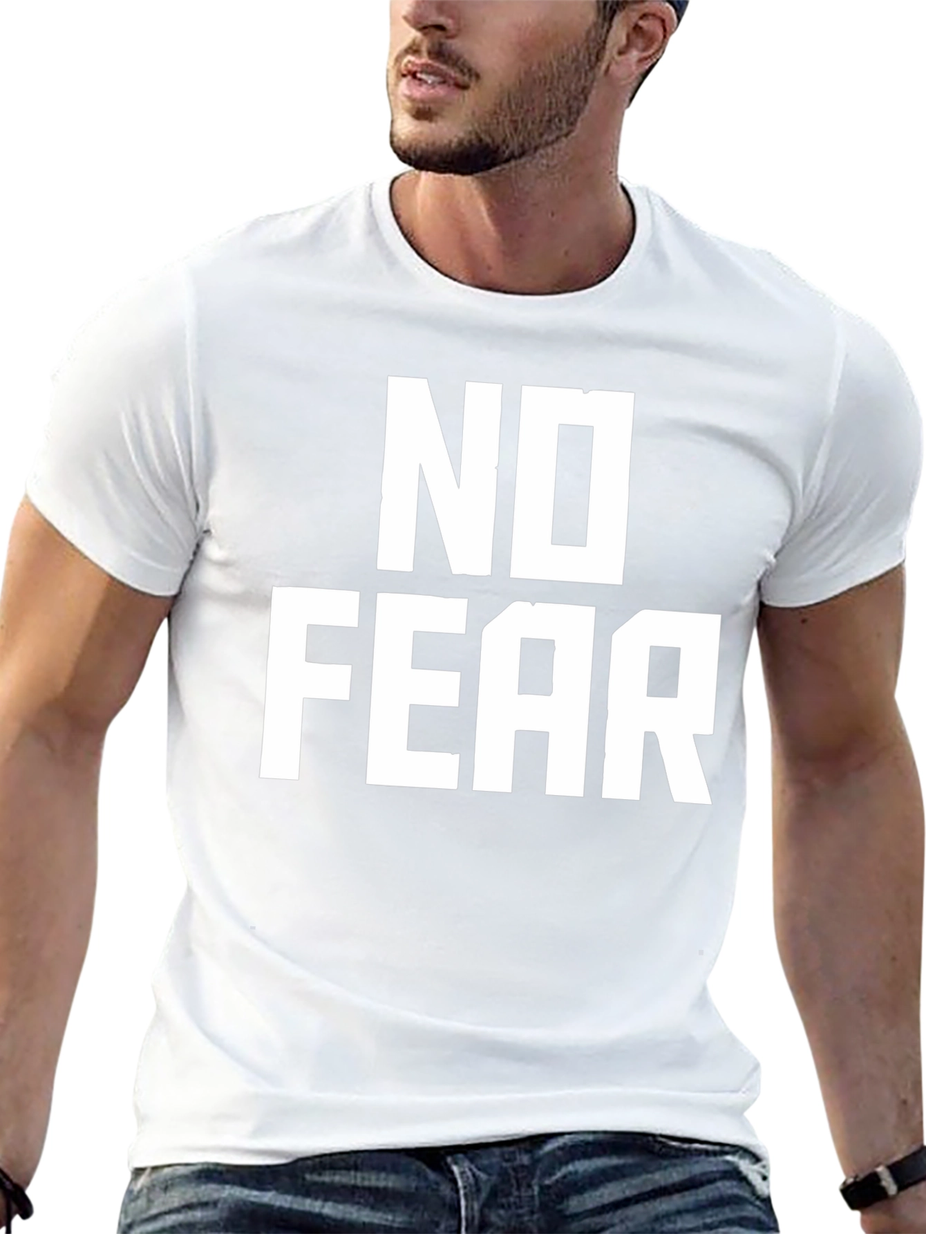 No Fear Graphic Print Black T-Shirt