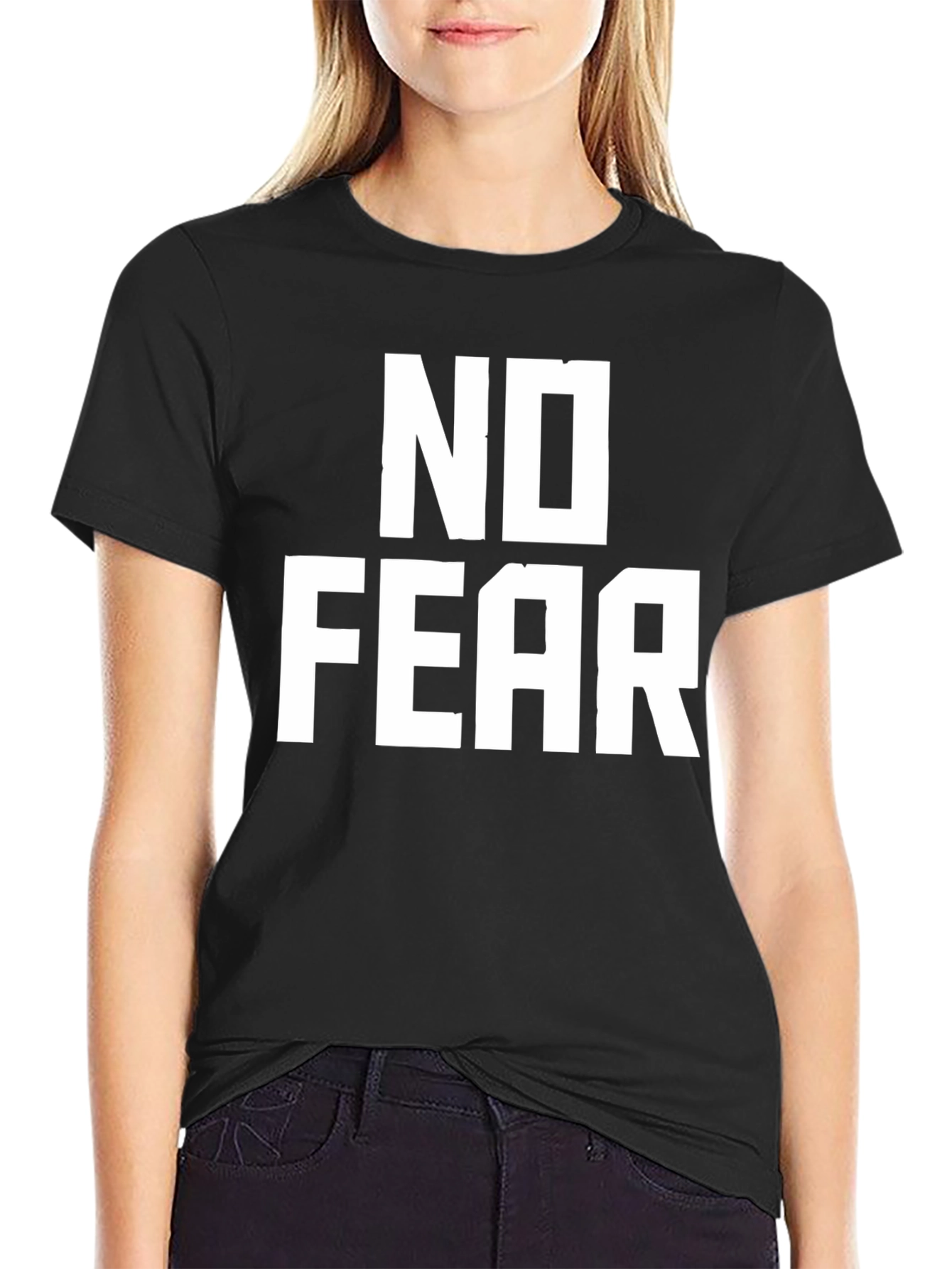 No Fear Graphic Print Black T-Shirt