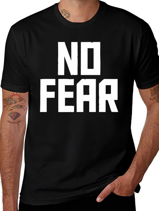 No Fear Graphic Print Black T-Shirt