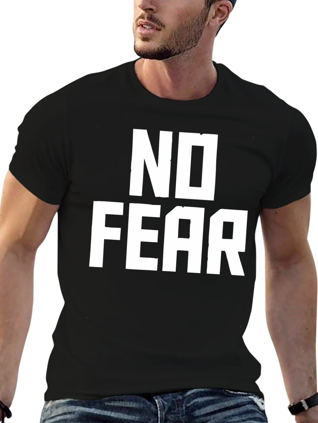 No Fear Graphic Print Black T-Shirt