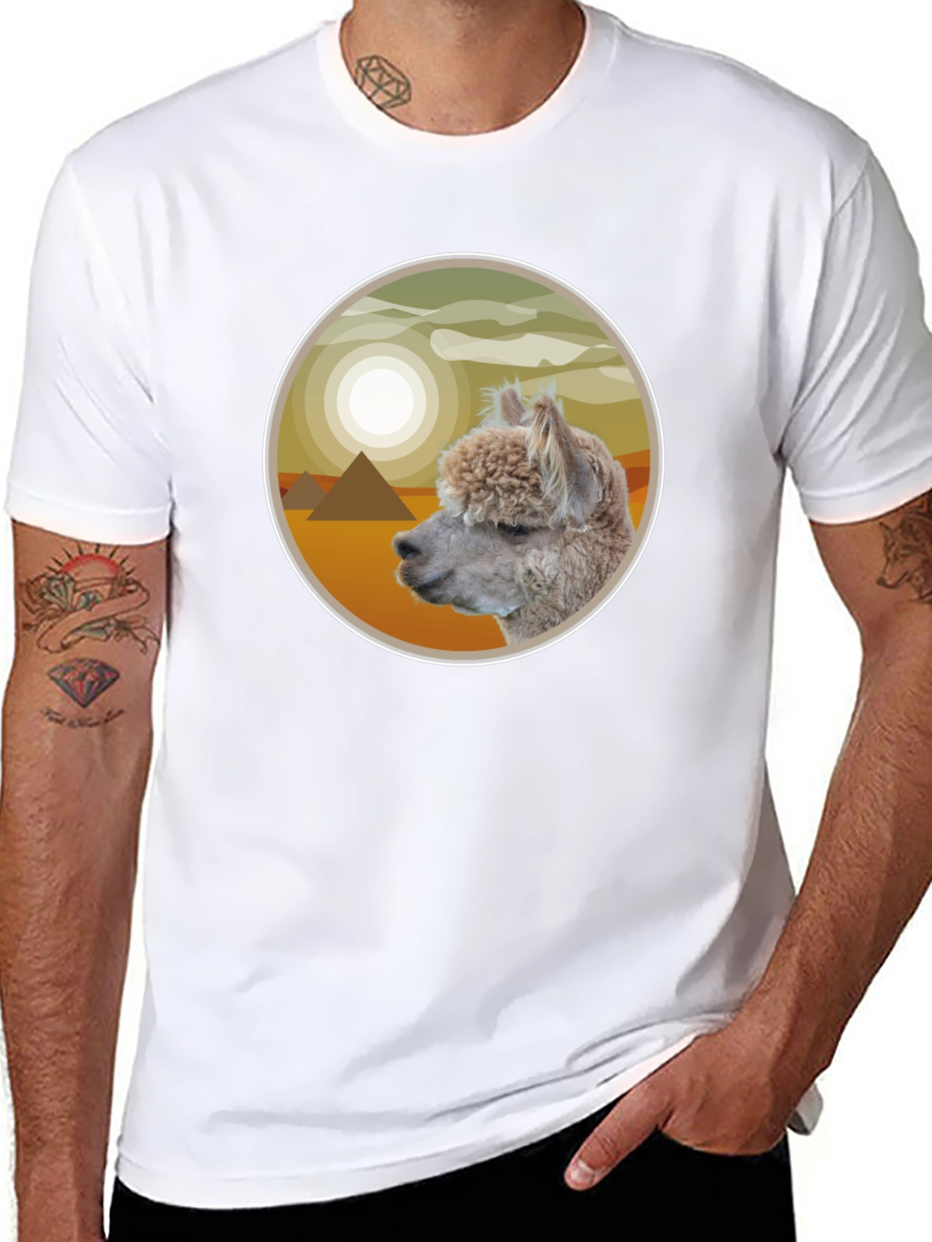 Alpaca Pyramid T-Shirt - Desert Dream Tee