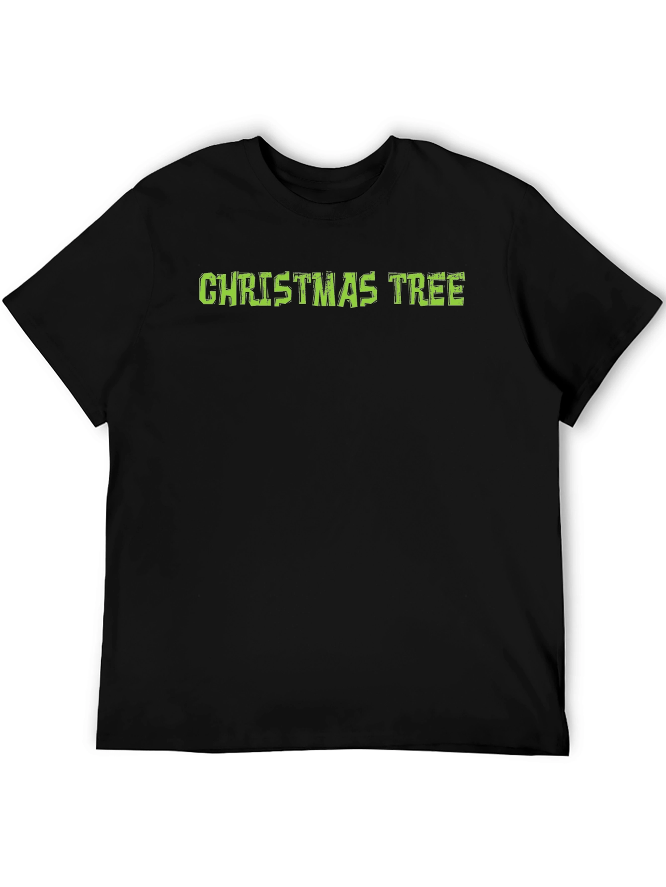 Christmas Tree Graphic Black T-Shirt