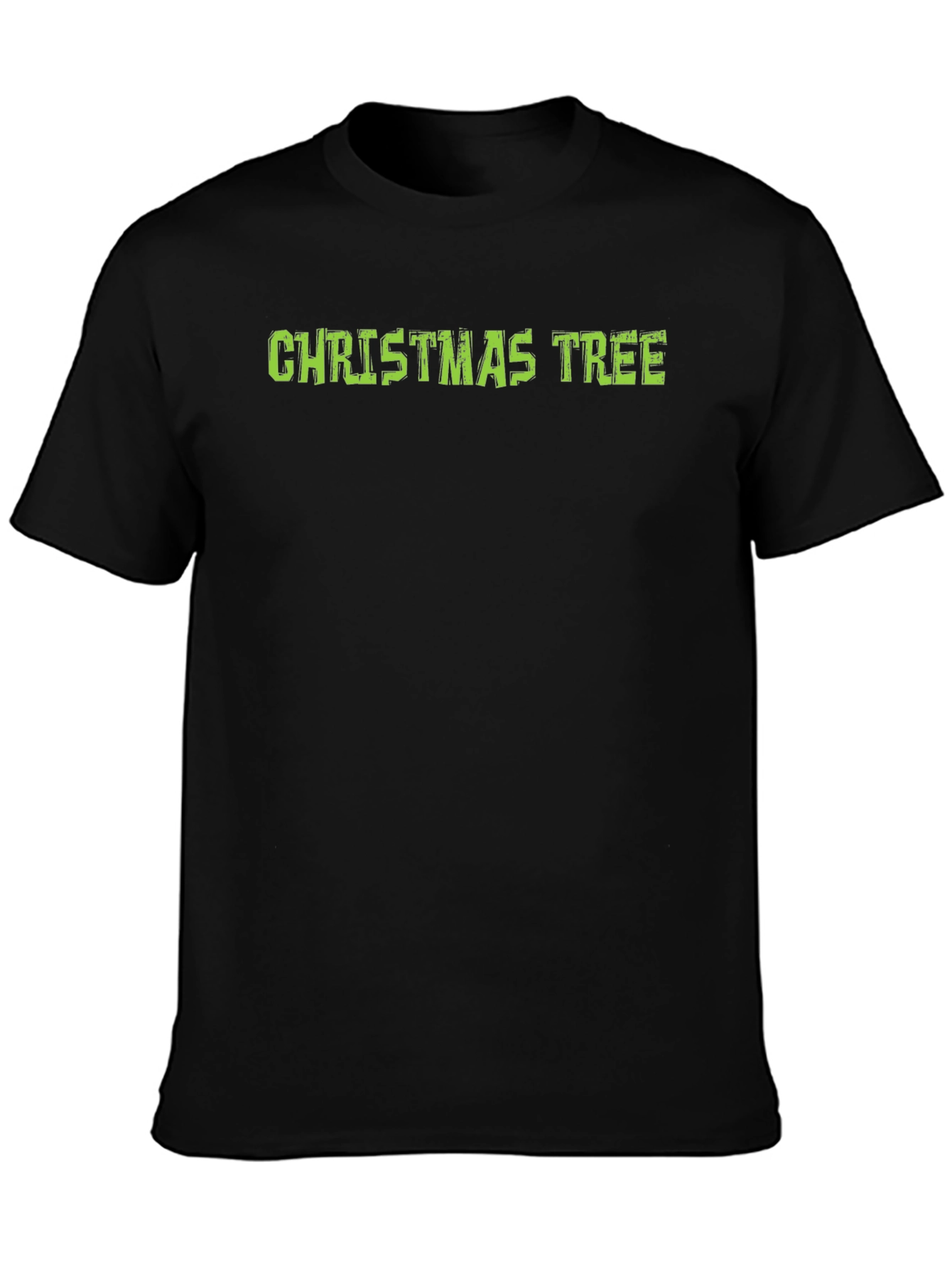 Christmas Tree Graphic Black T-Shirt