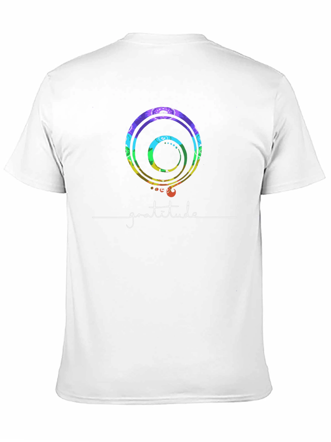 Gratitude Graphic Tee - Black Crew Neck Cotton Shirt