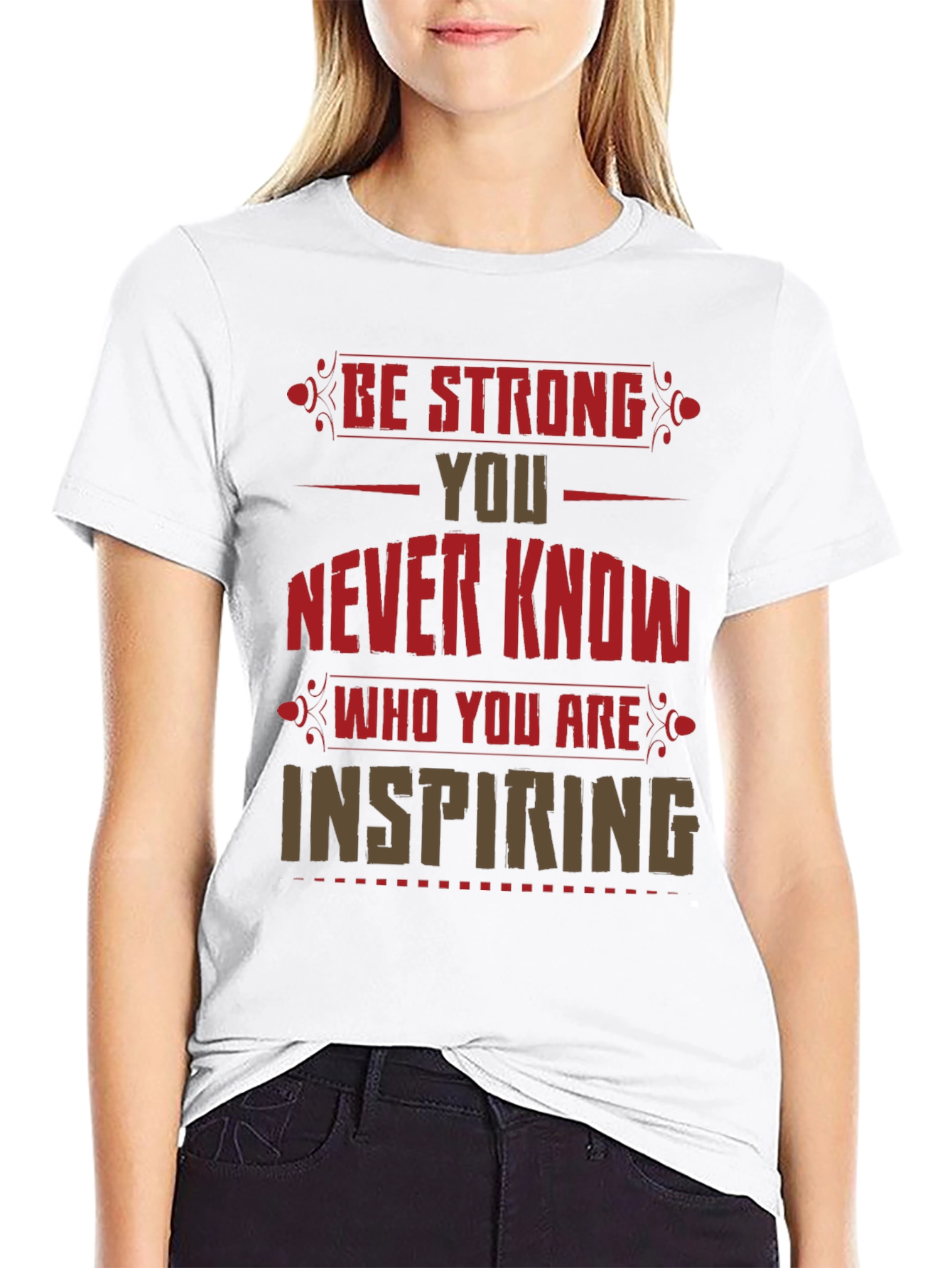 Be Strong Graphic Print T-Shirt