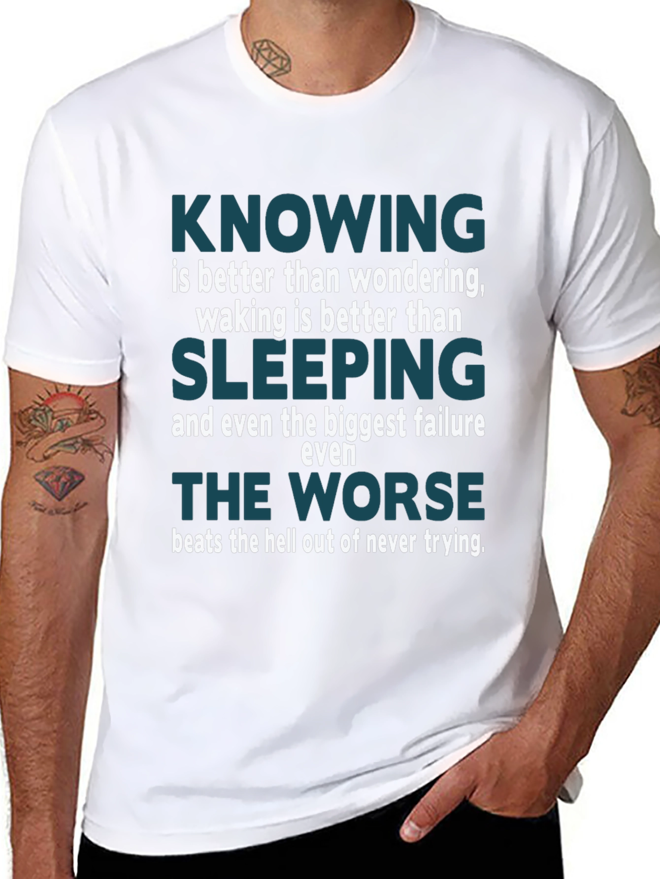 Motivational Quote T-Shirt: Knowing is Better