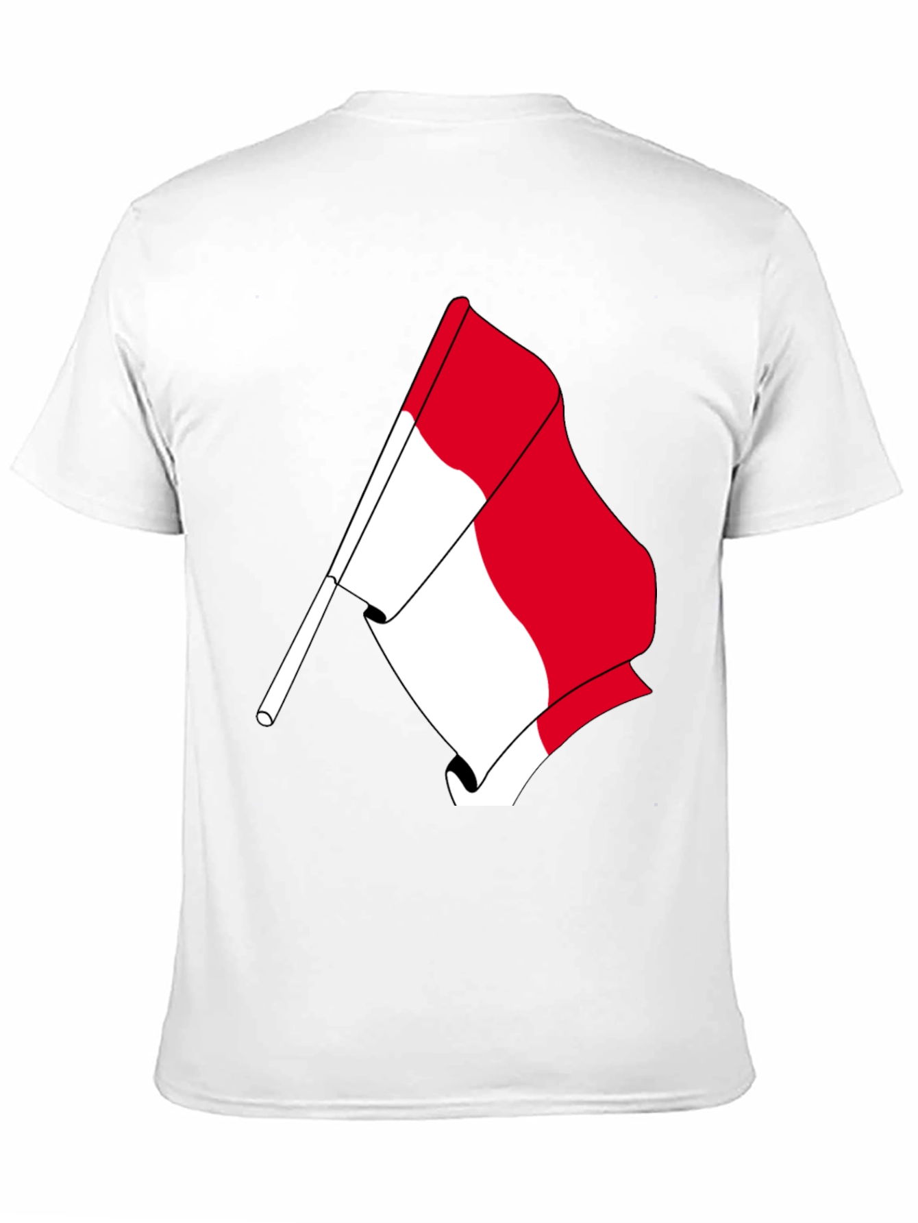 Flag Graphic Tee - Black Cotton Casual Shirt