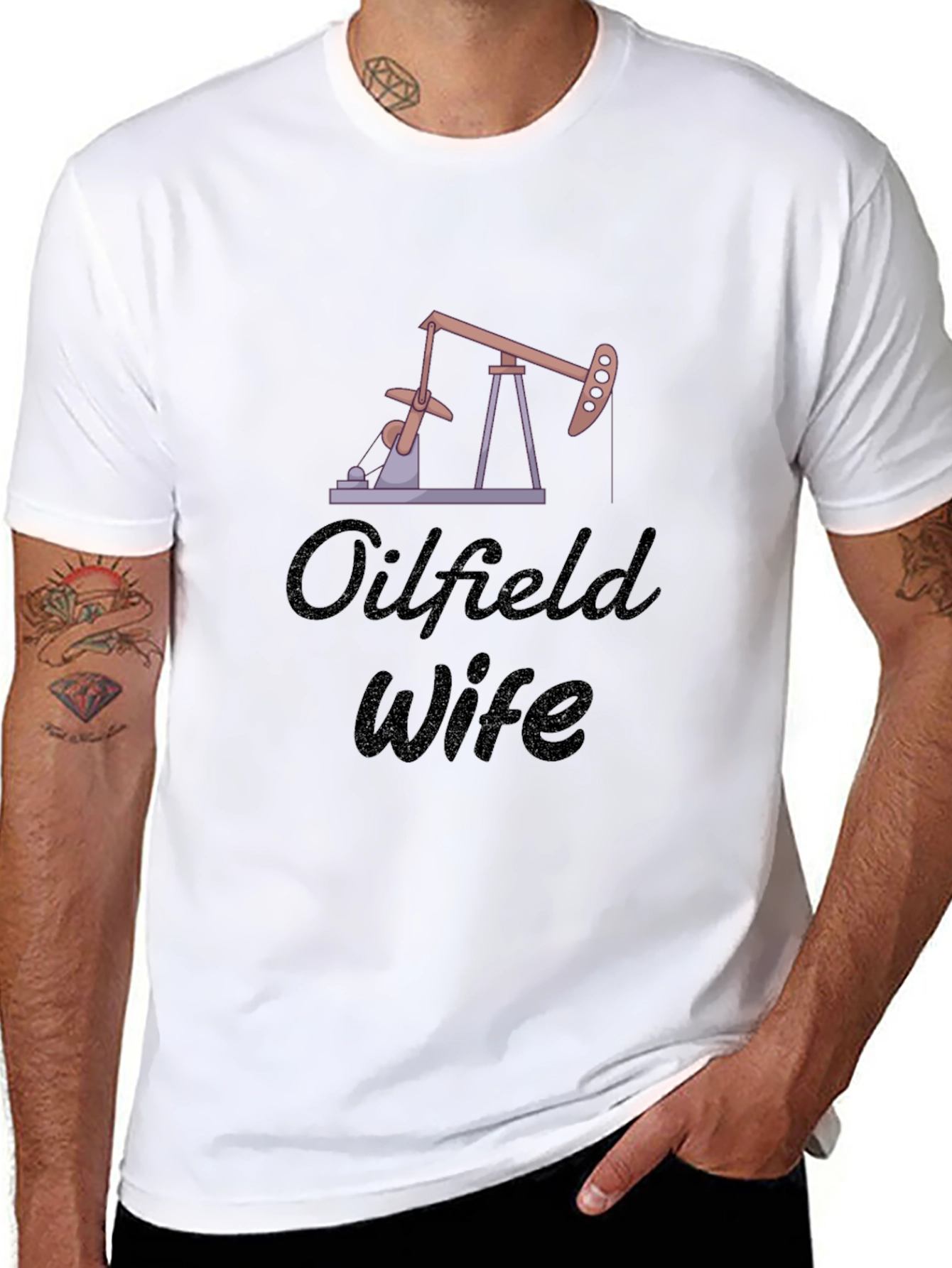 Oilfield Wife Graphic Tee - Black