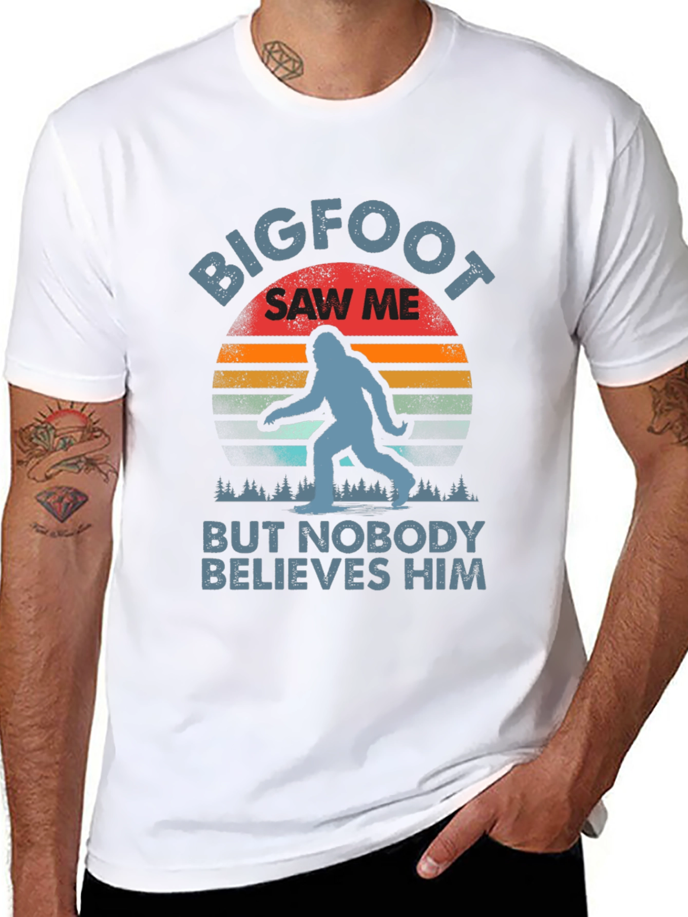Bigfoot Saw Me T-Shirt - Funny Sasquatch Tee