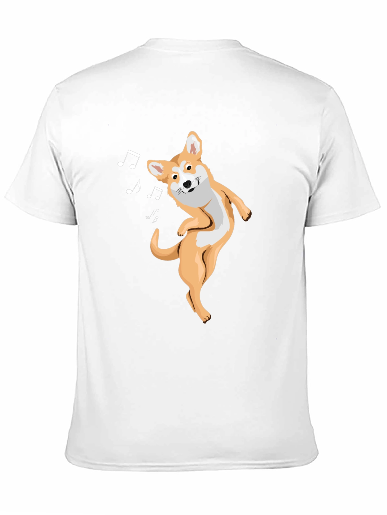 Dancing Corgi Black Graphic T-Shirt