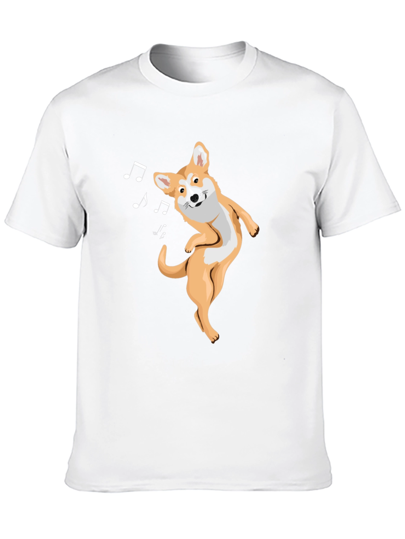 Dancing Corgi Black Graphic T-Shirt